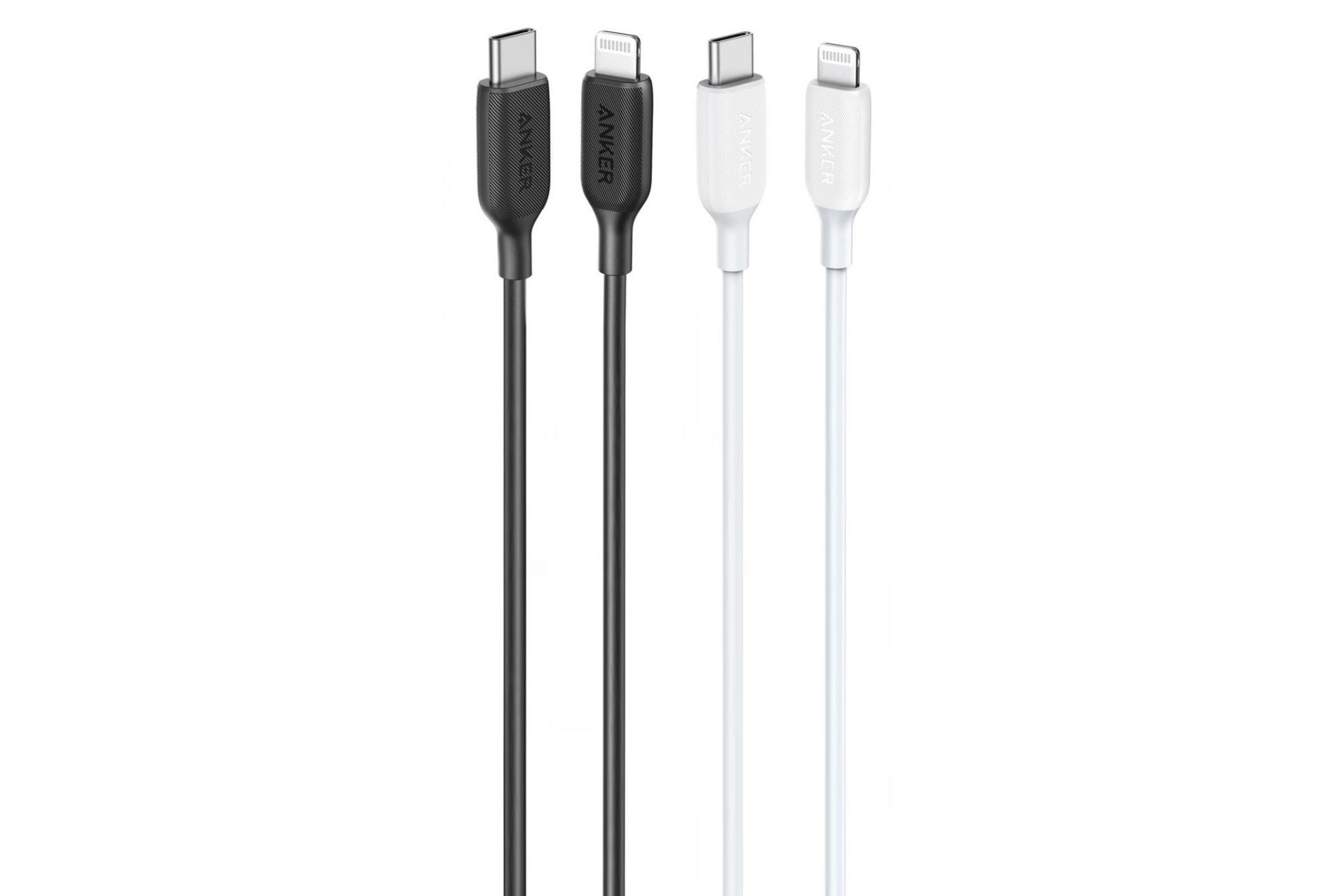 رنگ بندی کابل شارژ USB انکر Type-C به Lightning مدل A8832 PowerLine III با طول 0.9 متر