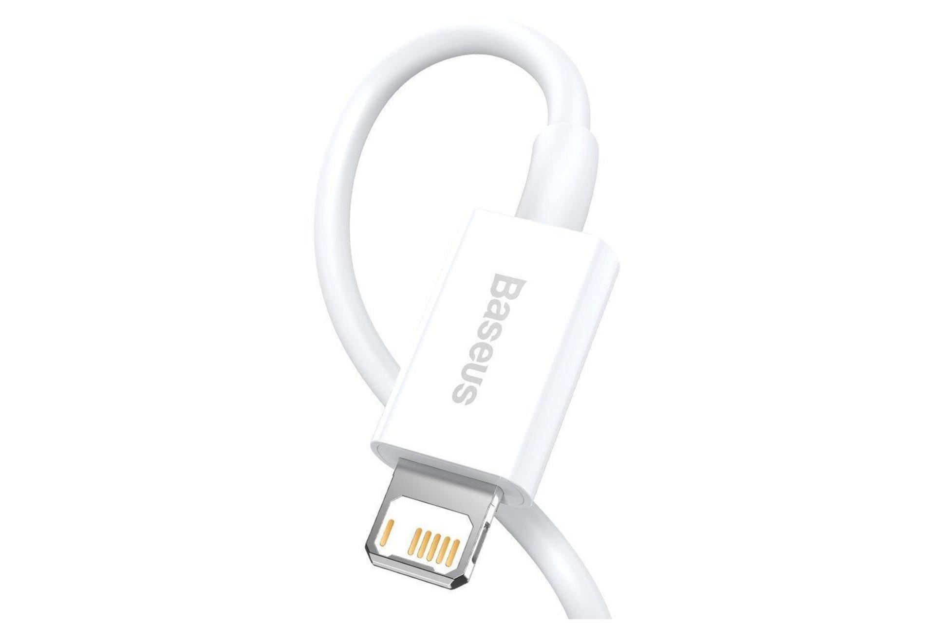 کانکتور کابل شارژ USB باسئوس USB به Lightning مدل Superior با طول 1 متر