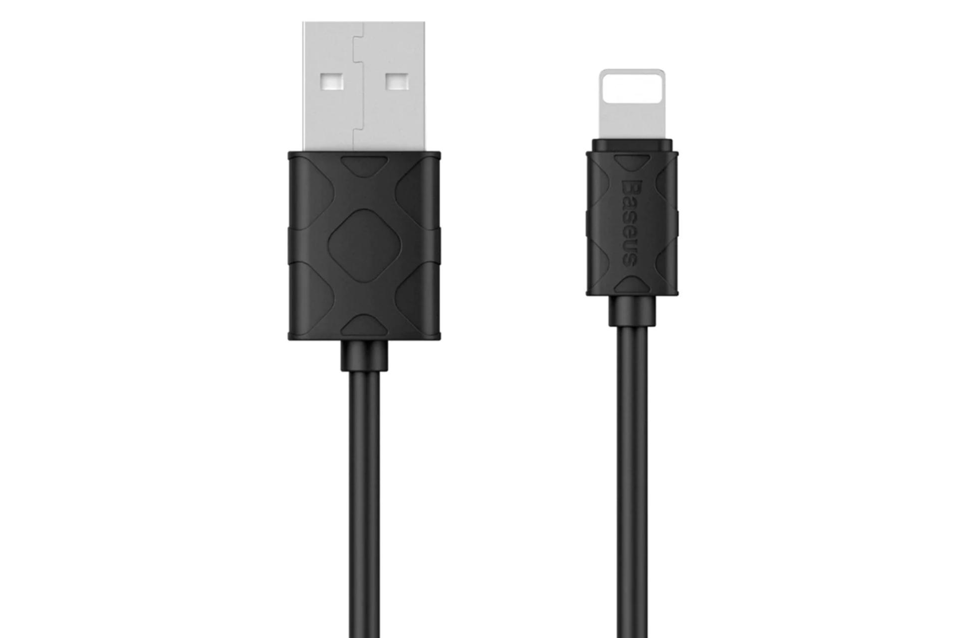 کابل شارژ USB باسئوس USB به Lightning مدل Yaven با طول 1 متر مشکی