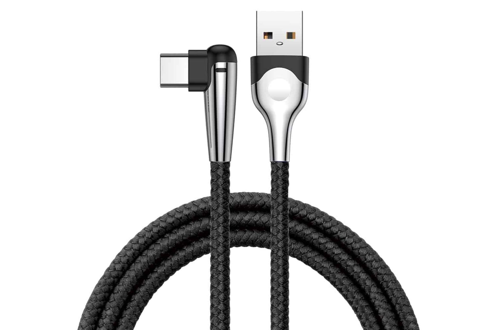 کابل شارژ USB باسئوس USB به Type-C مدل Sharp-Bird با طول 1 متر مشکی