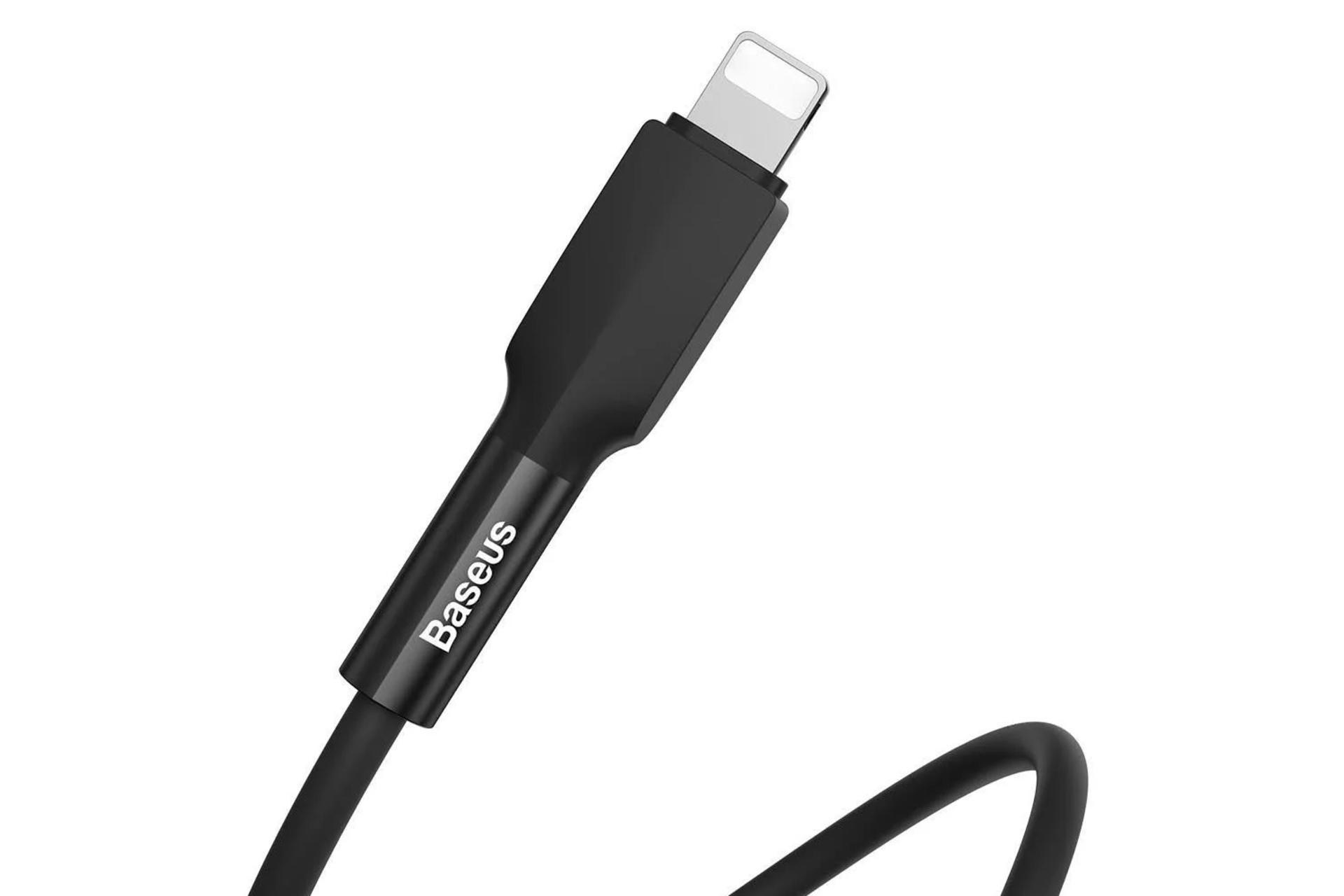 کانکتور کابل شارژ USB باسئوس USB به Lightning مدل Silica Gel با طول 1 متر