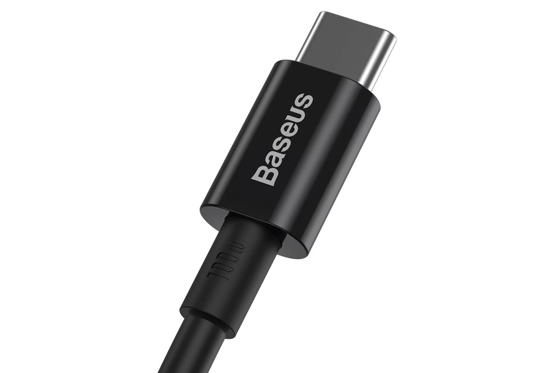 کانکتور کابل شارژ USB باسئوس Type-C به Type-C مدل Superior با طول 1 متر