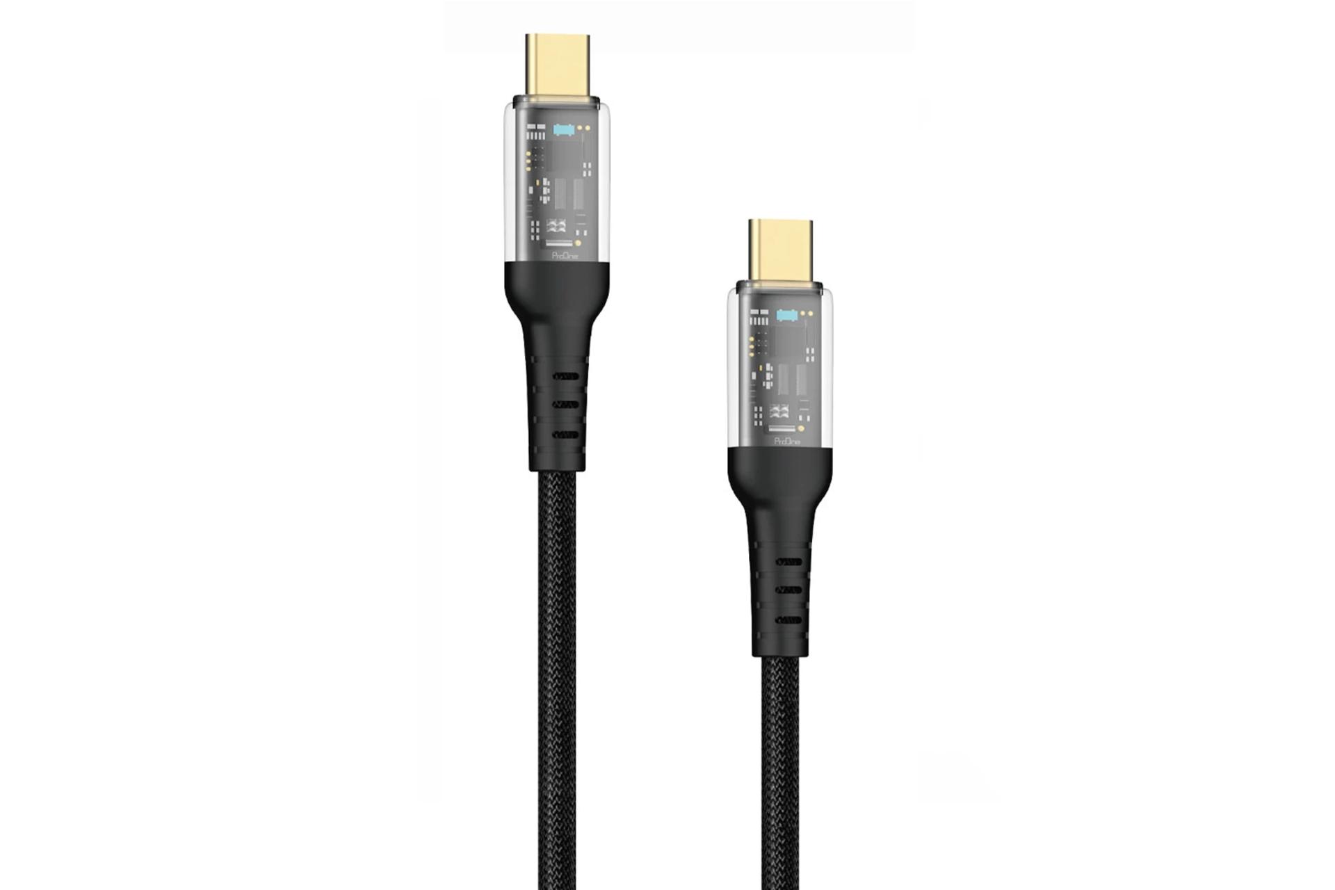 کابل شارژ USB پرو وان Type-C به Type-C مدل PCC113 با طول 1 متر