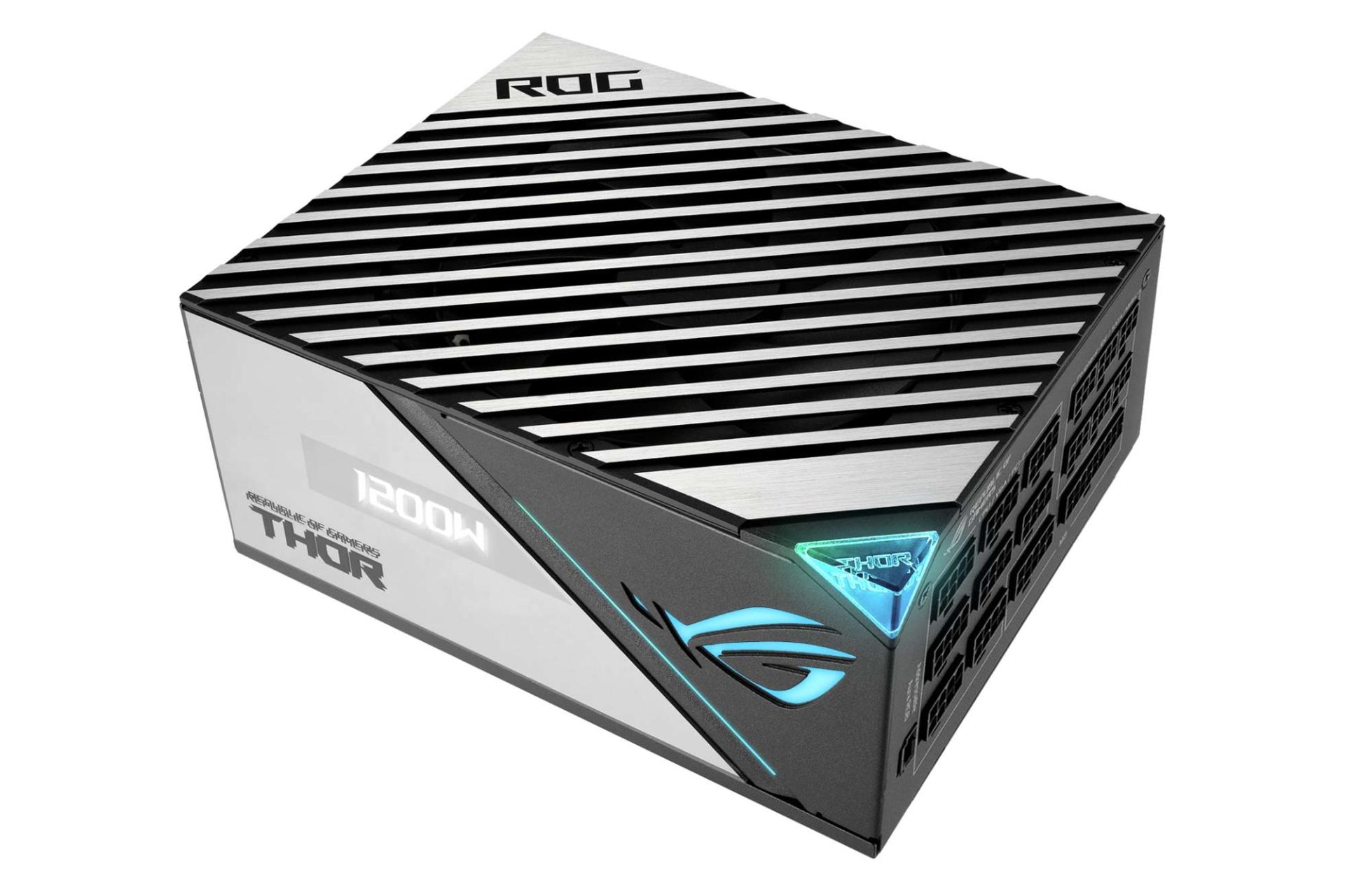 پاور کامپیوتر ایسوس ROG Thor 1600T با توان 1600 وات نمای بالا