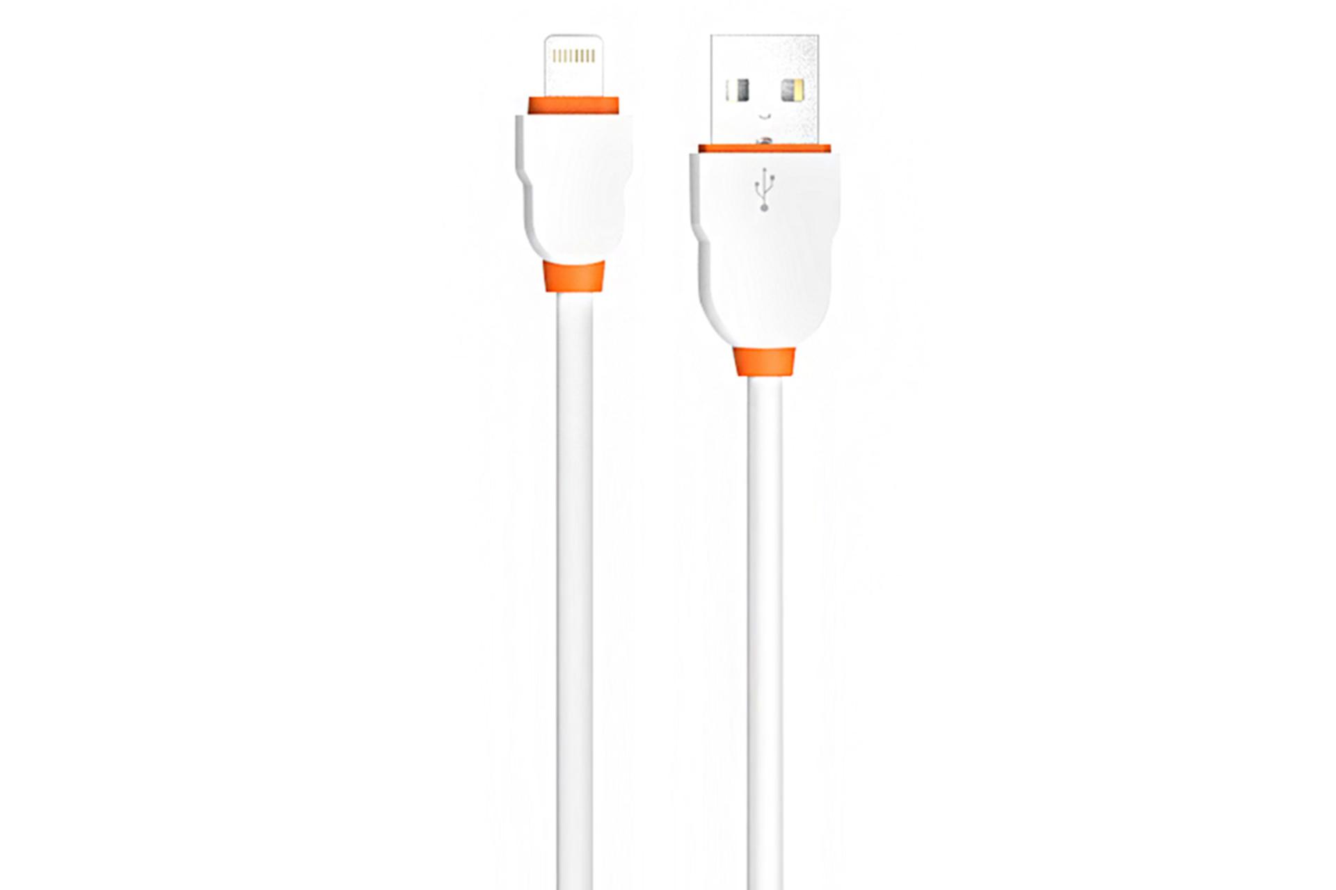 کابل شارژ USB الدینیو Type-A به Lightning مدل LS-02 با طول 2 متر