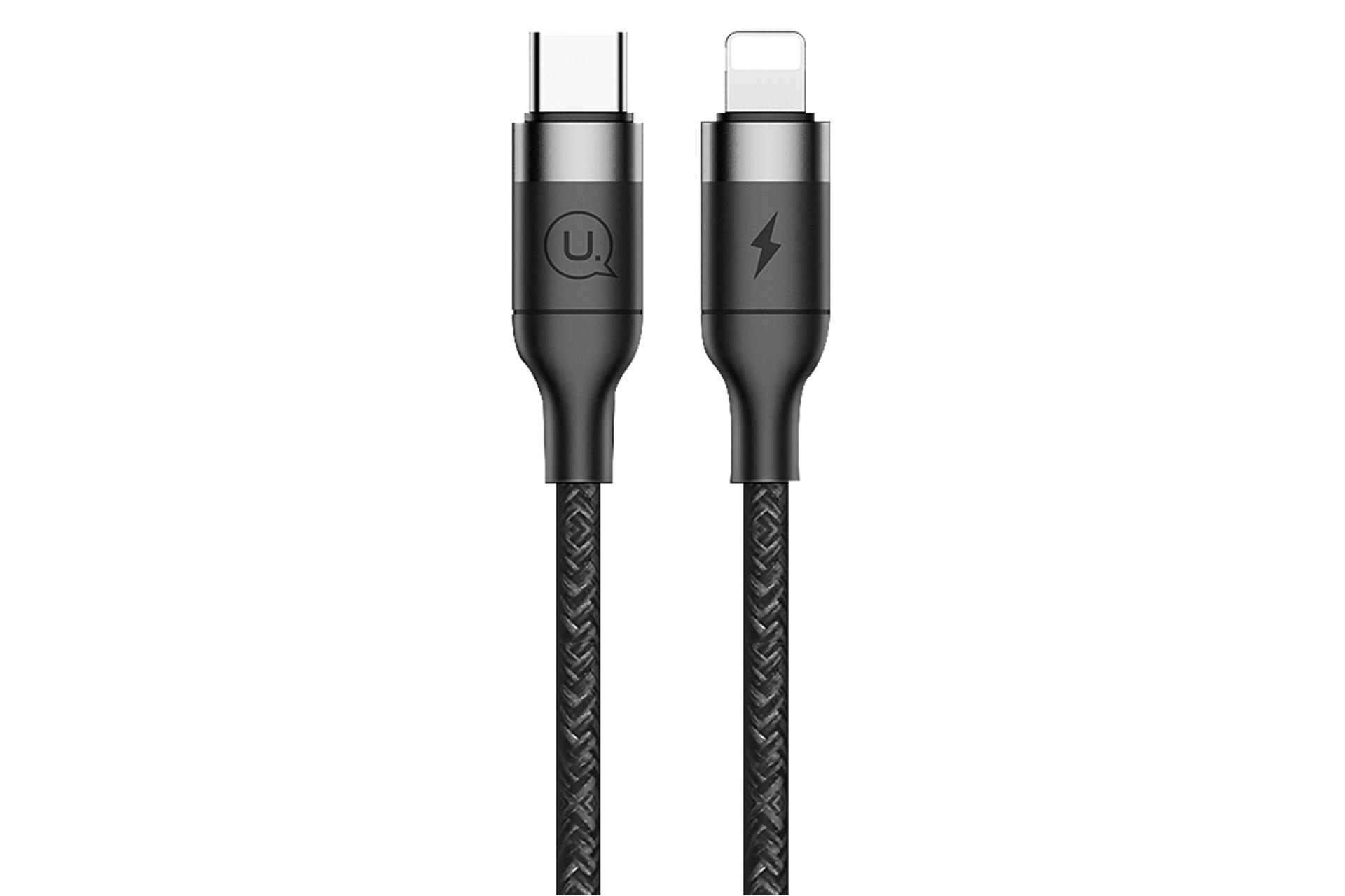 کابل شارژ USB یوسمز Type-C به Lightning مدل US-SJ350 U31 با طول 1.2 متر مشکی