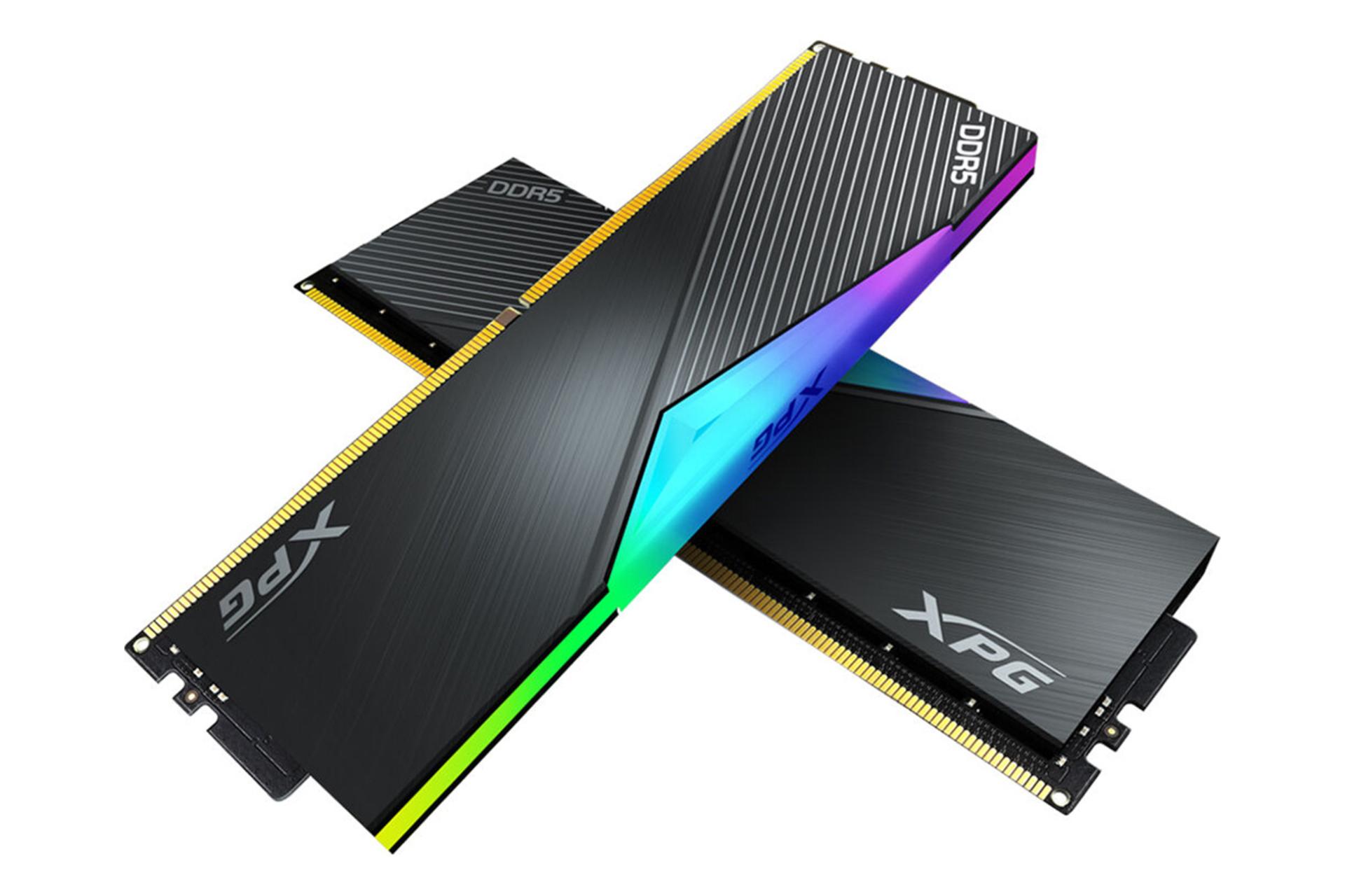 نمای رم ای دیتا XPG LANCER RGB ظرفیت 32 گیگابایت از نوع DDR5-5200