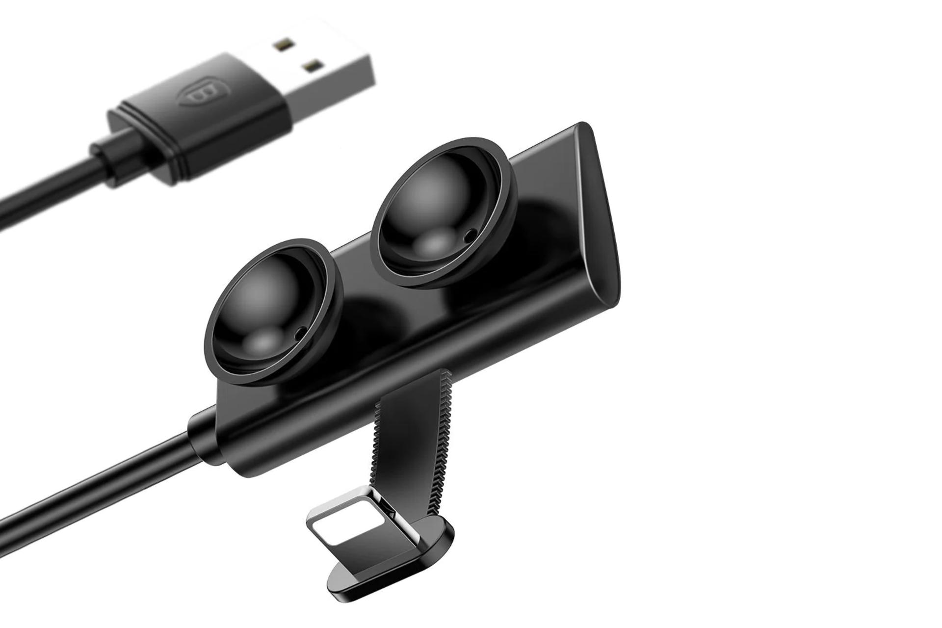 کانکتور کابل شارژ USB باسئوس USB به Lightning مدل Suction Cup با طول 1 متر