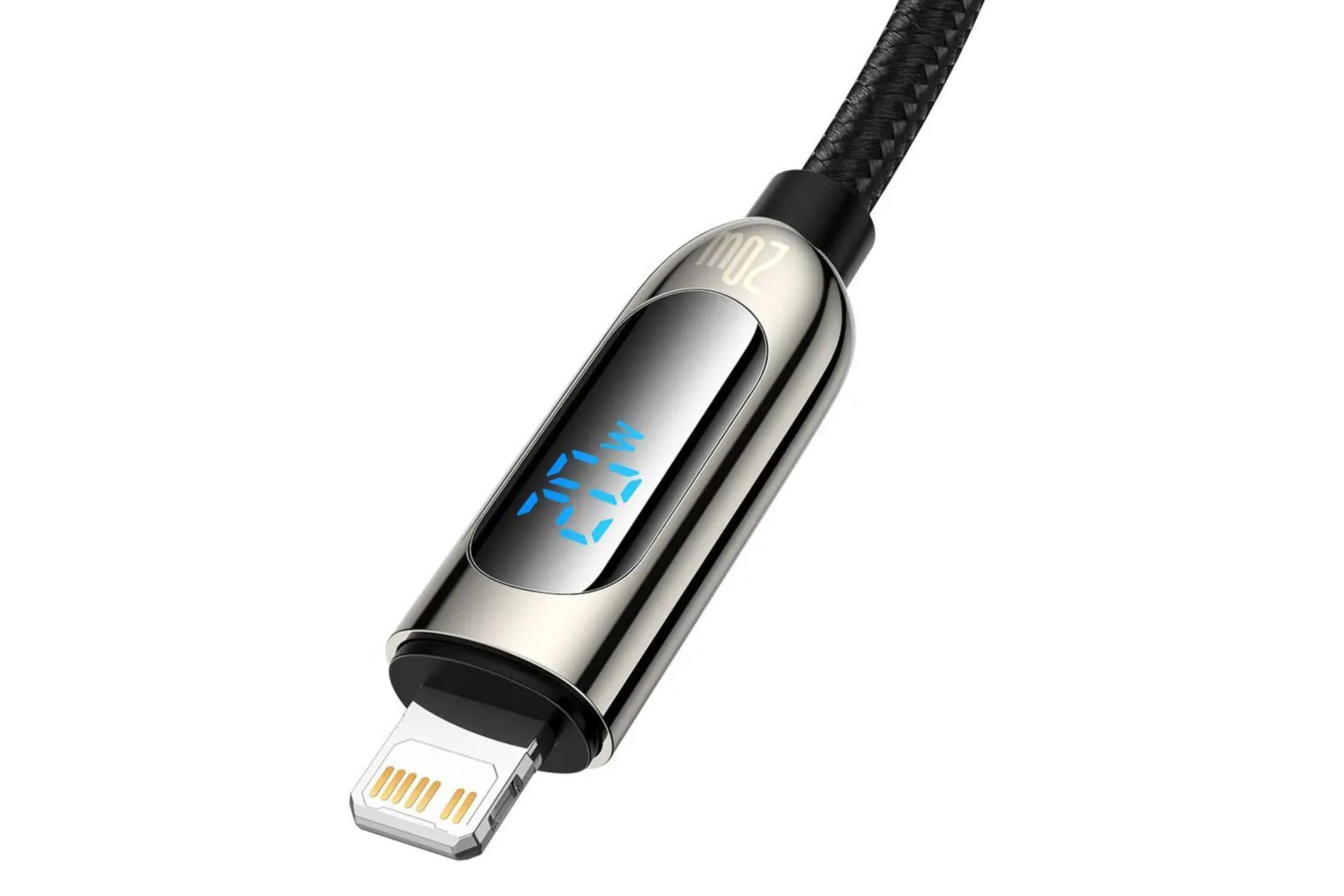 کانکتور کابل شارژ USB باسئوس Type-C به Lightning مدل Display Fast Charging 20w با طول 2 متر