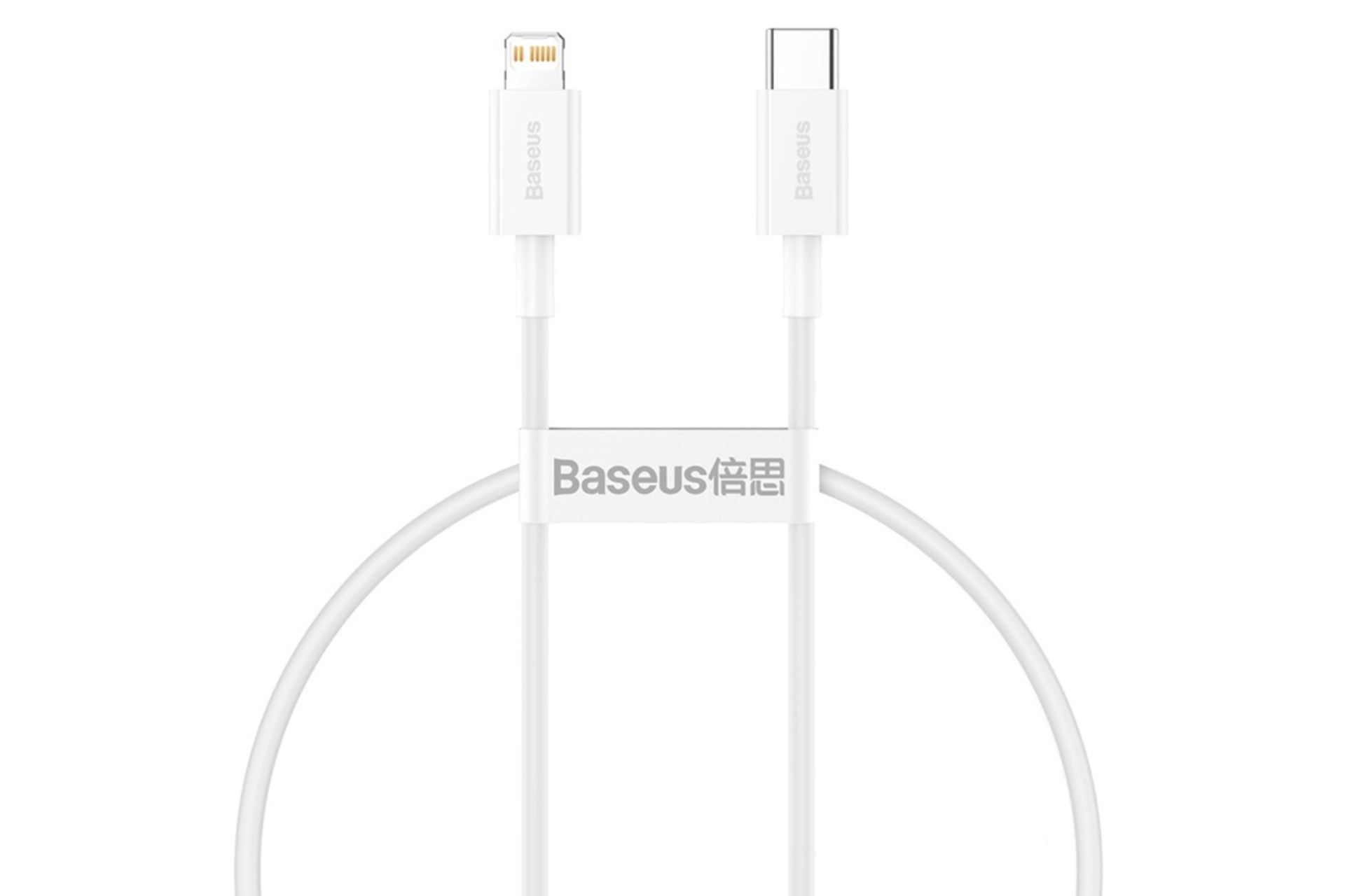 کابل شارژ USB باسئوس Type-C به Lightning مدل Superior با طول 1.5 متر سفید