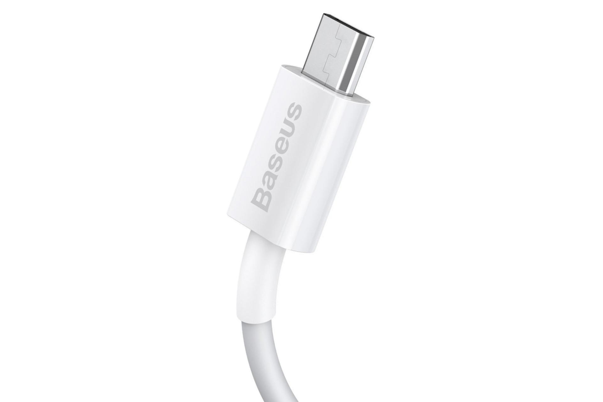 کانکتور کابل شارژ USB باسئوس USB به Micro-USB مدل Superior با طول 1 متر