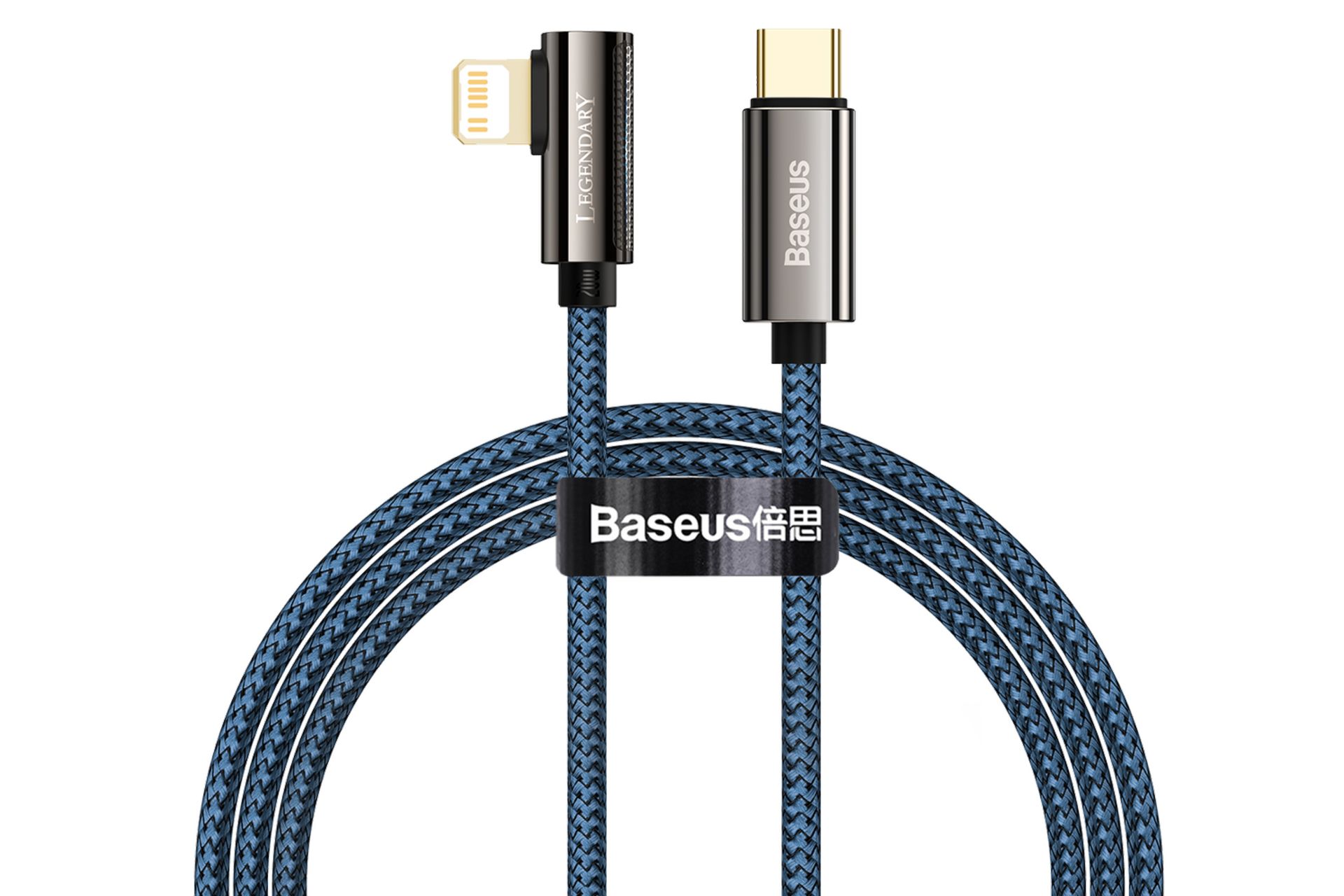 کابل شارژ USB باسئوس Type-C به Lightning مدل Legend با طول 1 متر آبی