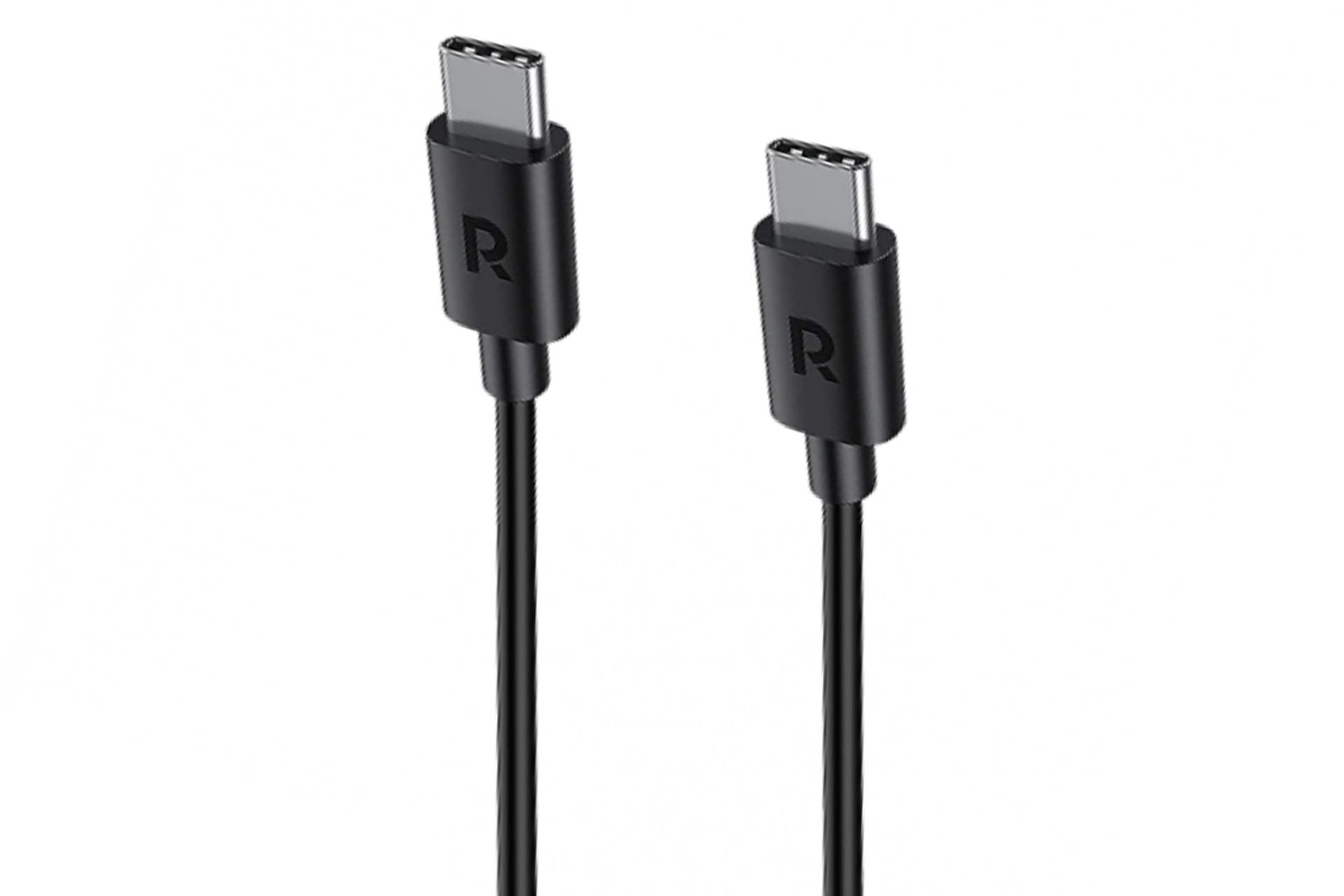 کابل شارژ USB راوپاور Type-C به Type-C مدل RP-CB1021 با طول 1 متر