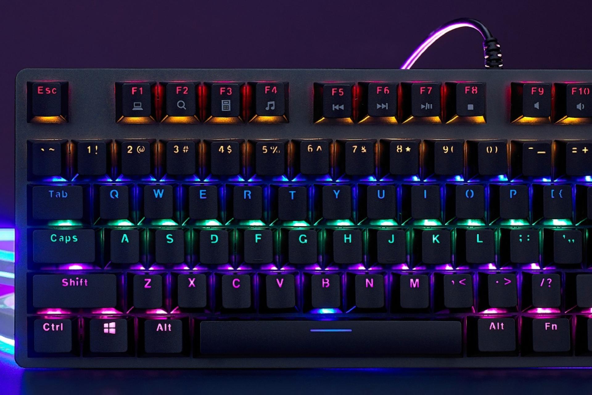 سمت چپ صفحه کلید کیبورد گیمینگ رپو Rapoo V500SE