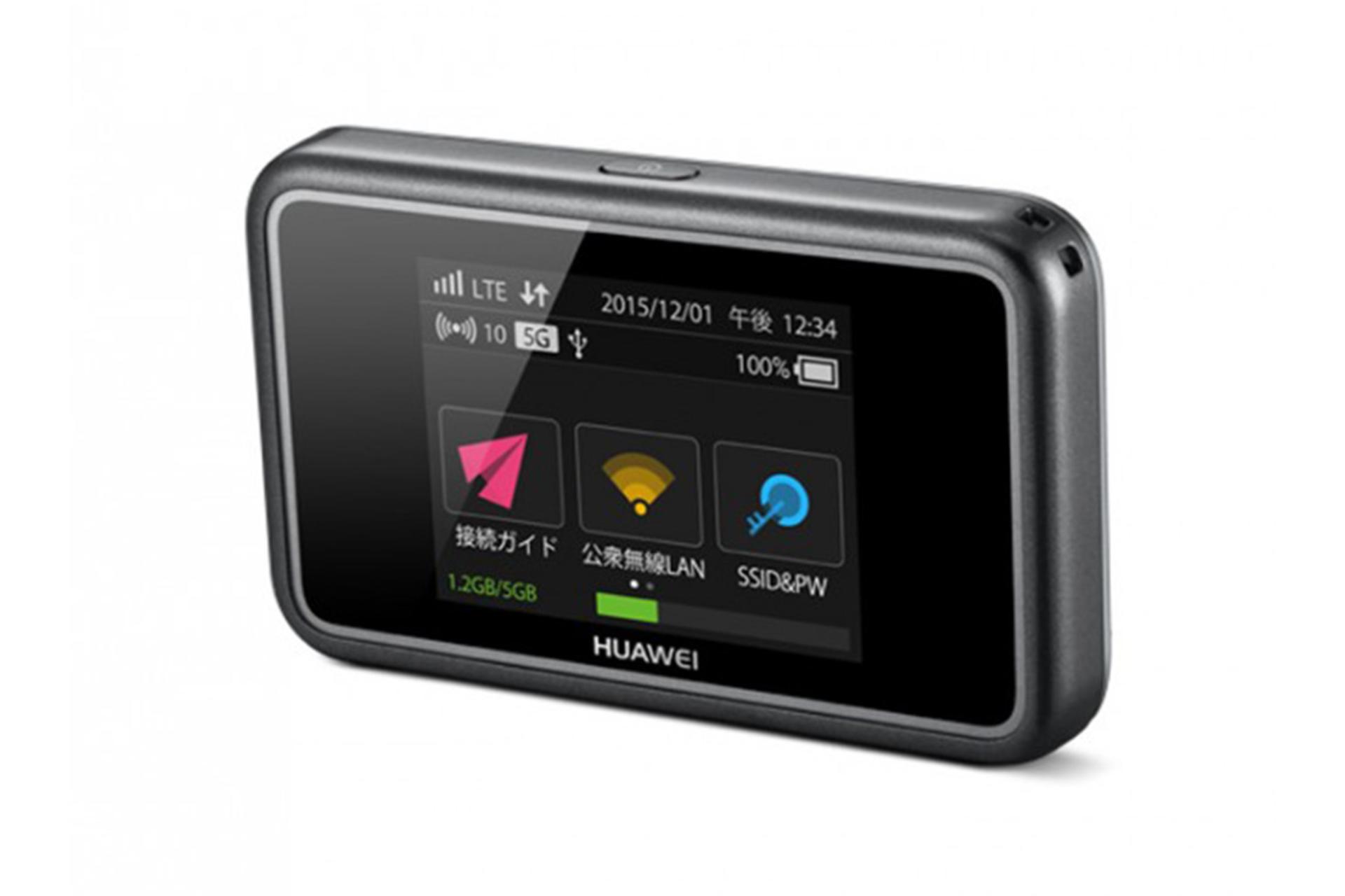 نمای کناری مودم و روتر سیم‌ کارتی هواوی Huawei E5383