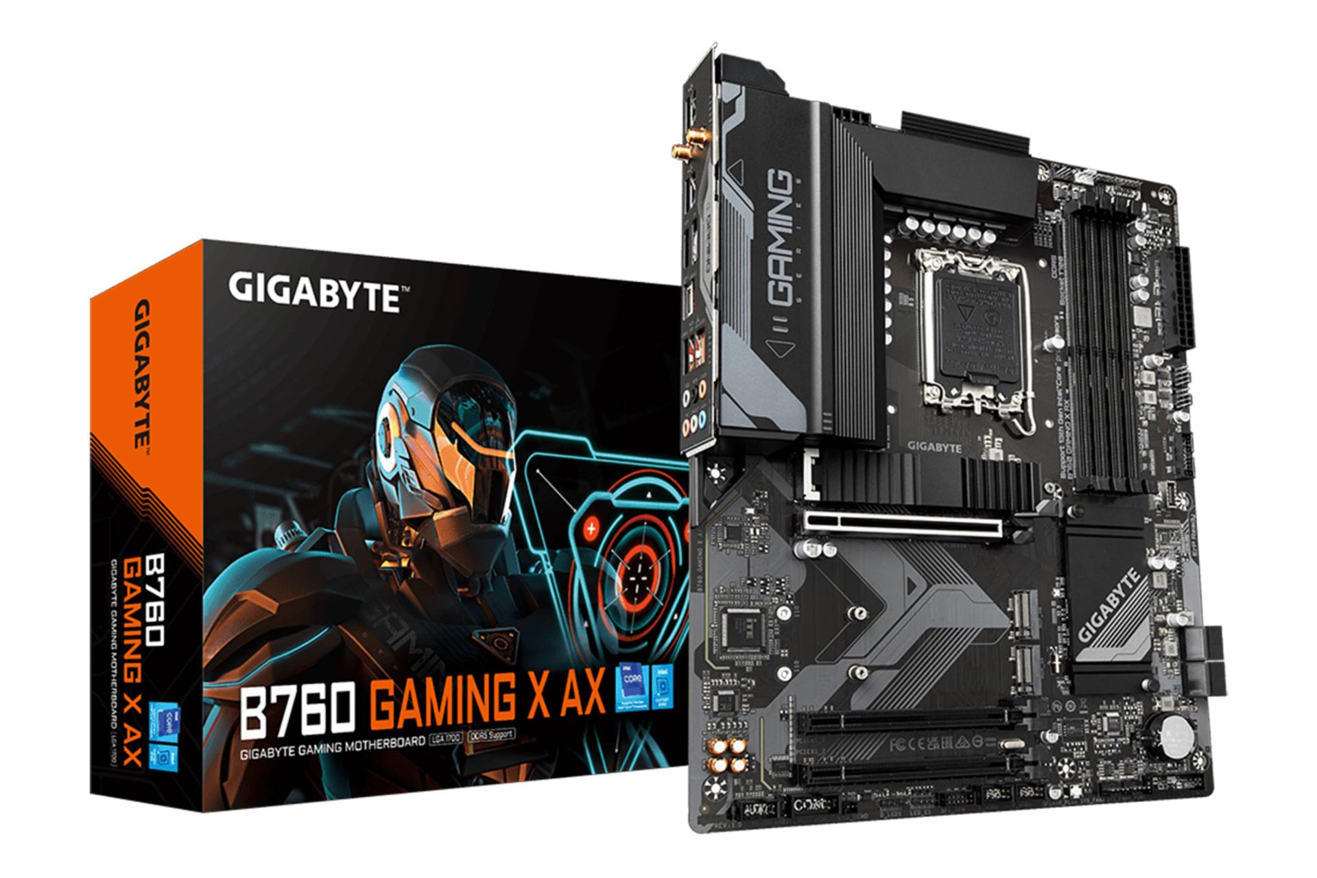 جعبه مادربرد گیگابایت GIGABYTE B760 GAMING X AX (rev. 1.x)