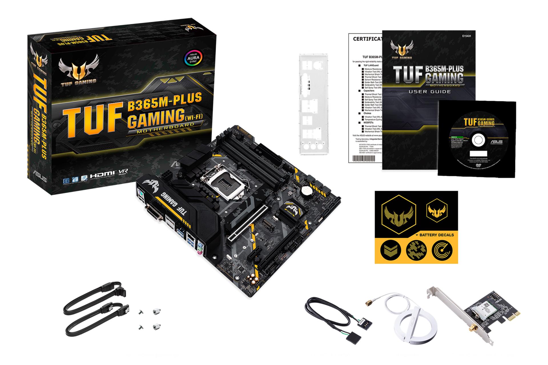 اقلام همراه مادربرد ایسوس ASUS TUF B365M-PLUS GAMING (WI-FI)