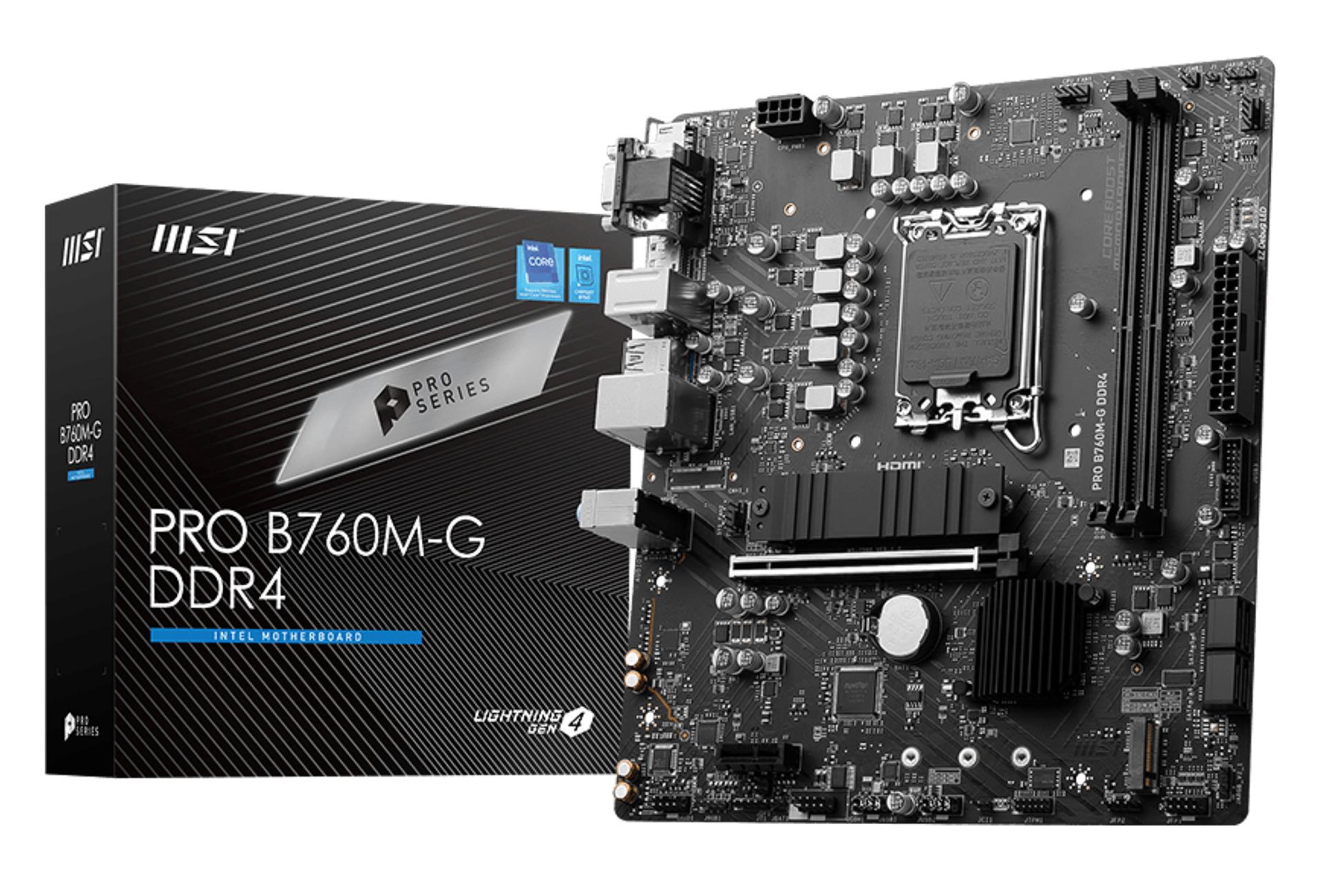 جعبه مادربرد ام اس آی MSI PRO B760M-G DDR4