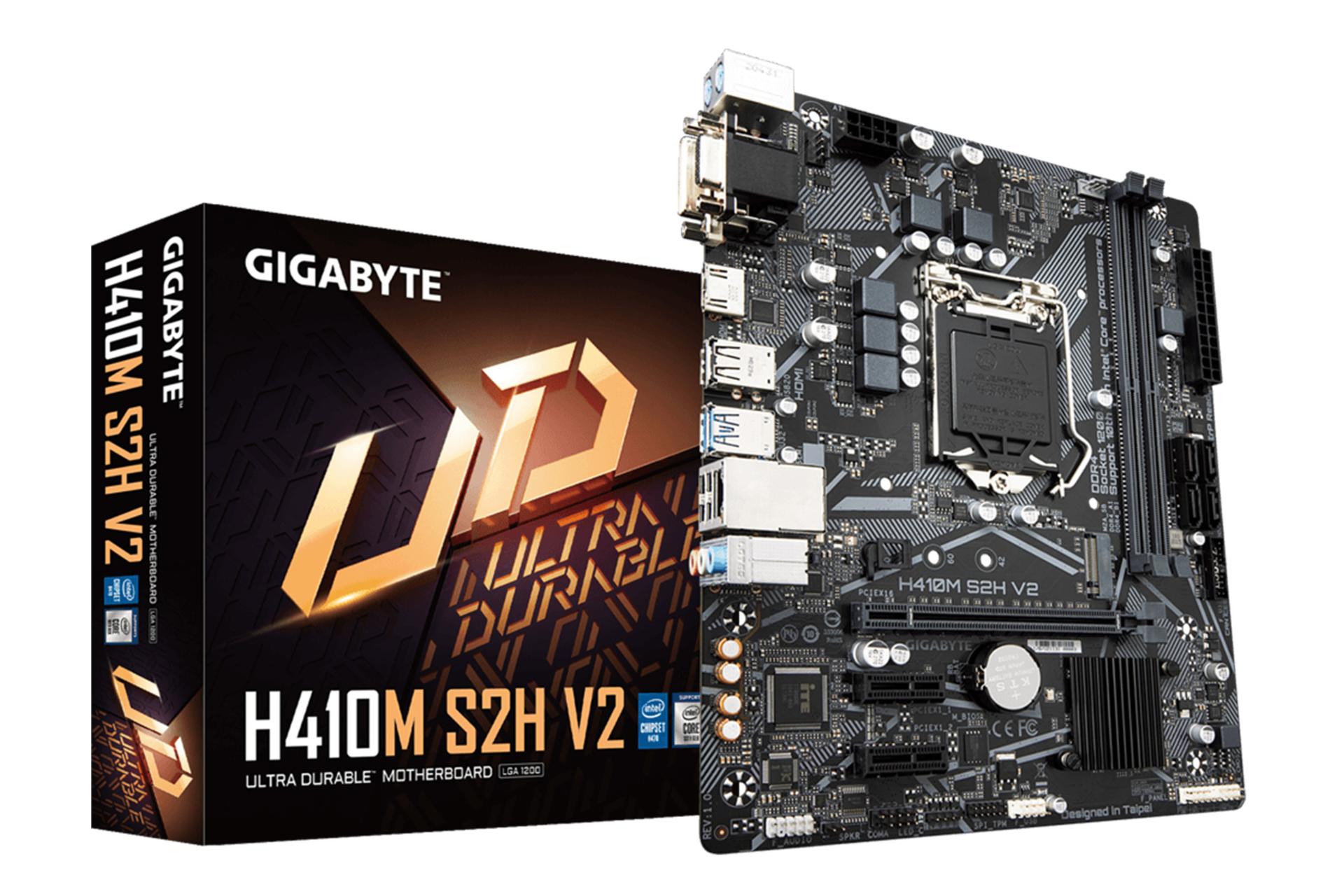 جعبه مادربرد گیگابایت GIGABYTE H410M S2H V2 (rev. 1.0)