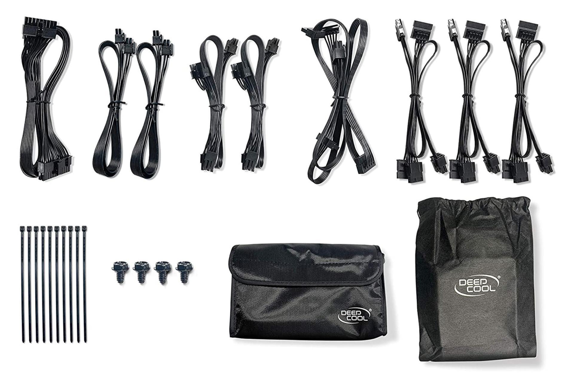 نمای اقلام همراه پاور کامپیوتر دیپ کول DQ850-M-V2L با توان 850 وات