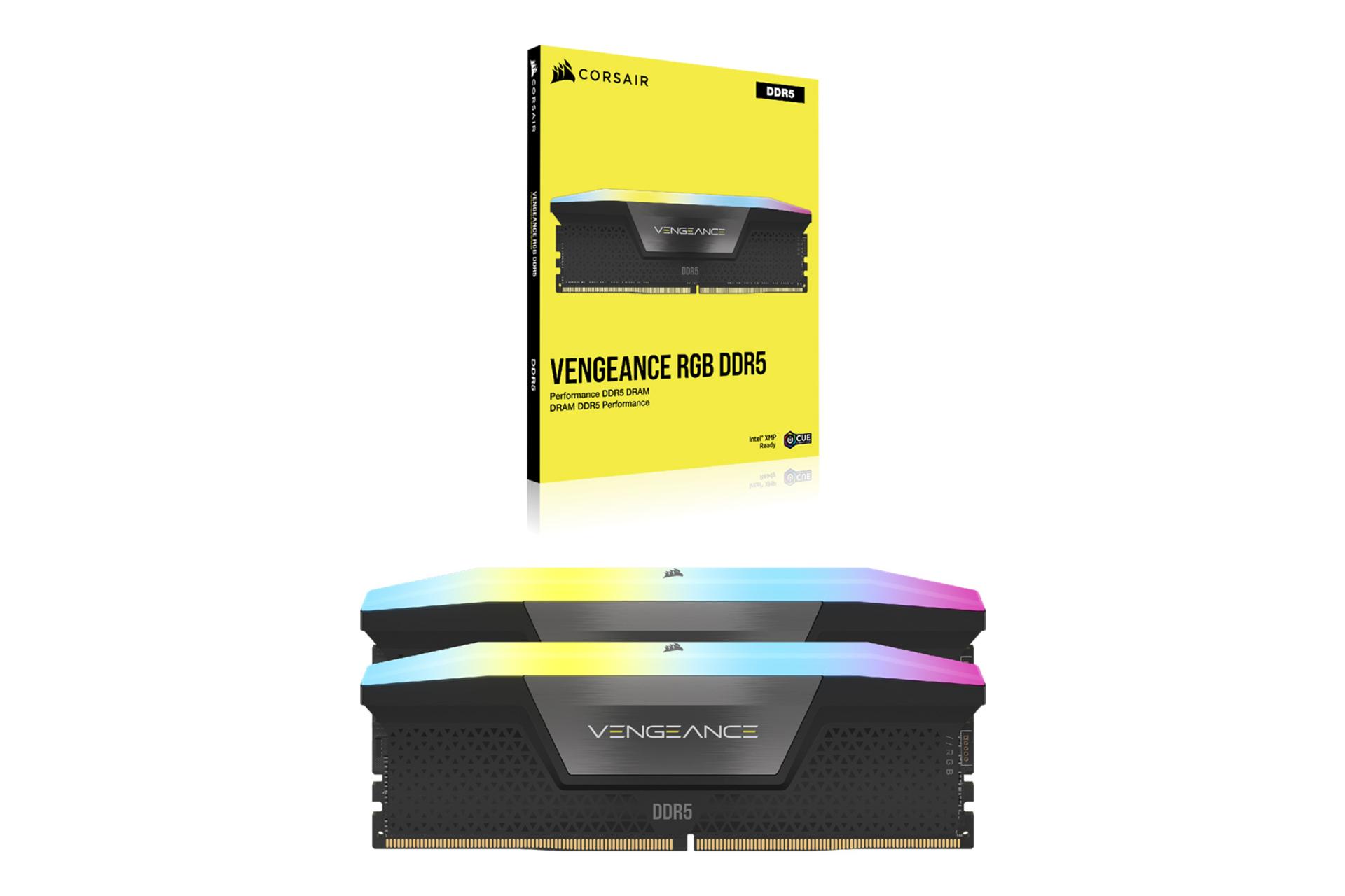 جعبه رم کورسیر Corsair VENGEANCE RGB 32GB (2x16) DDR5-5600 CL40