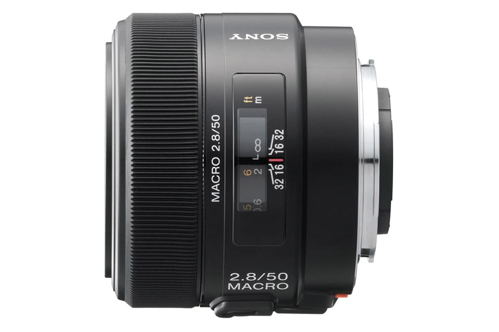 لنز سونی Sony 50mm F2.8 Macro نمای جانبی