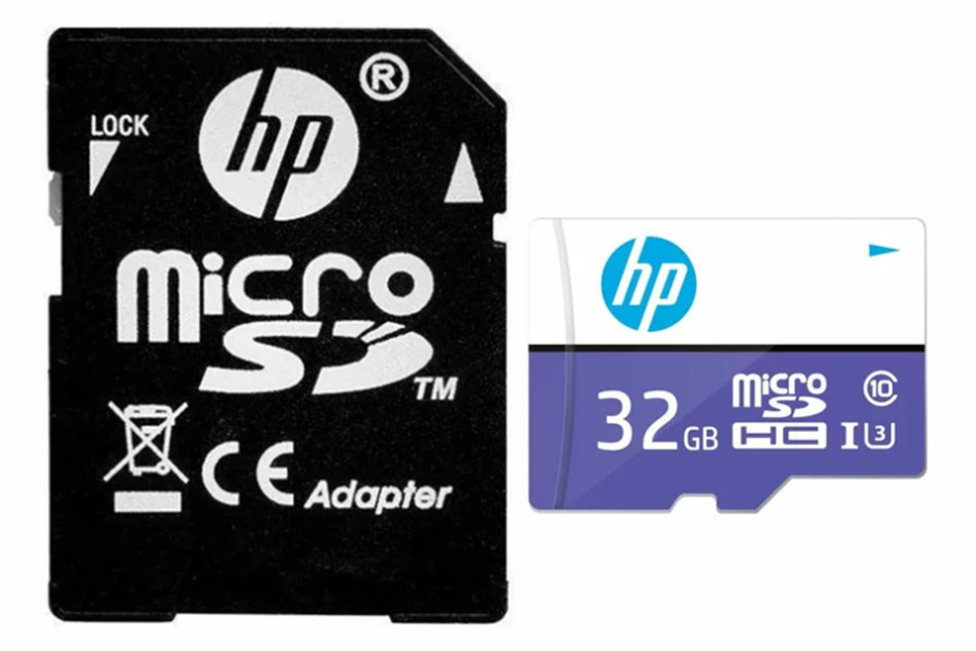 کارت حافظه اچ پی microSDHC با ظرفیت 32 گیگابایت مدل Mi230 همراه آداپتور