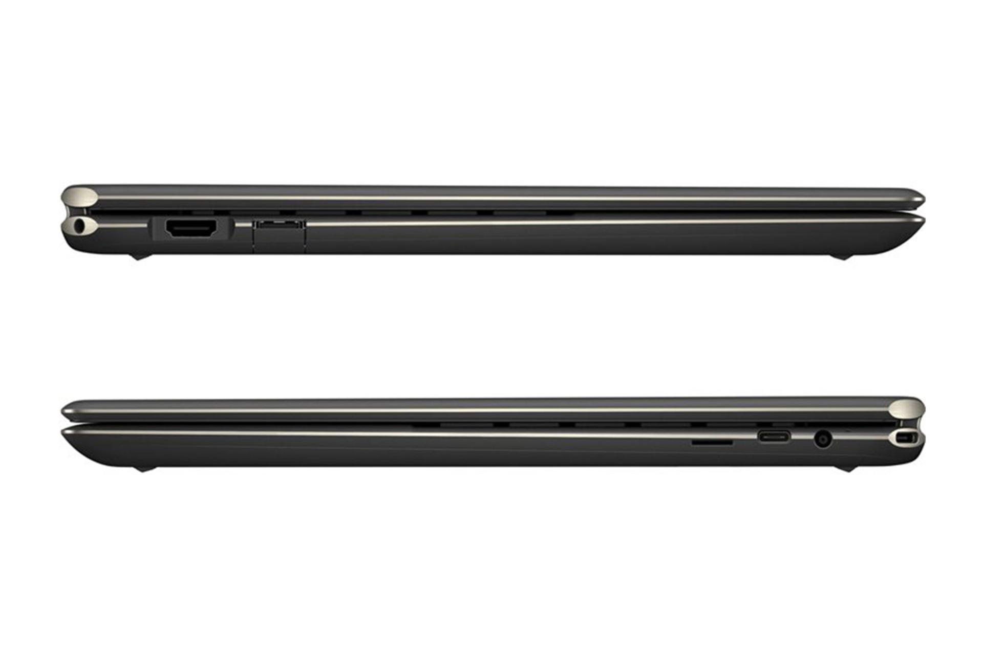 نمای کنار لپ تاپ اچ پی اسپکتر X360 16T-F1023DX در حالت بسته