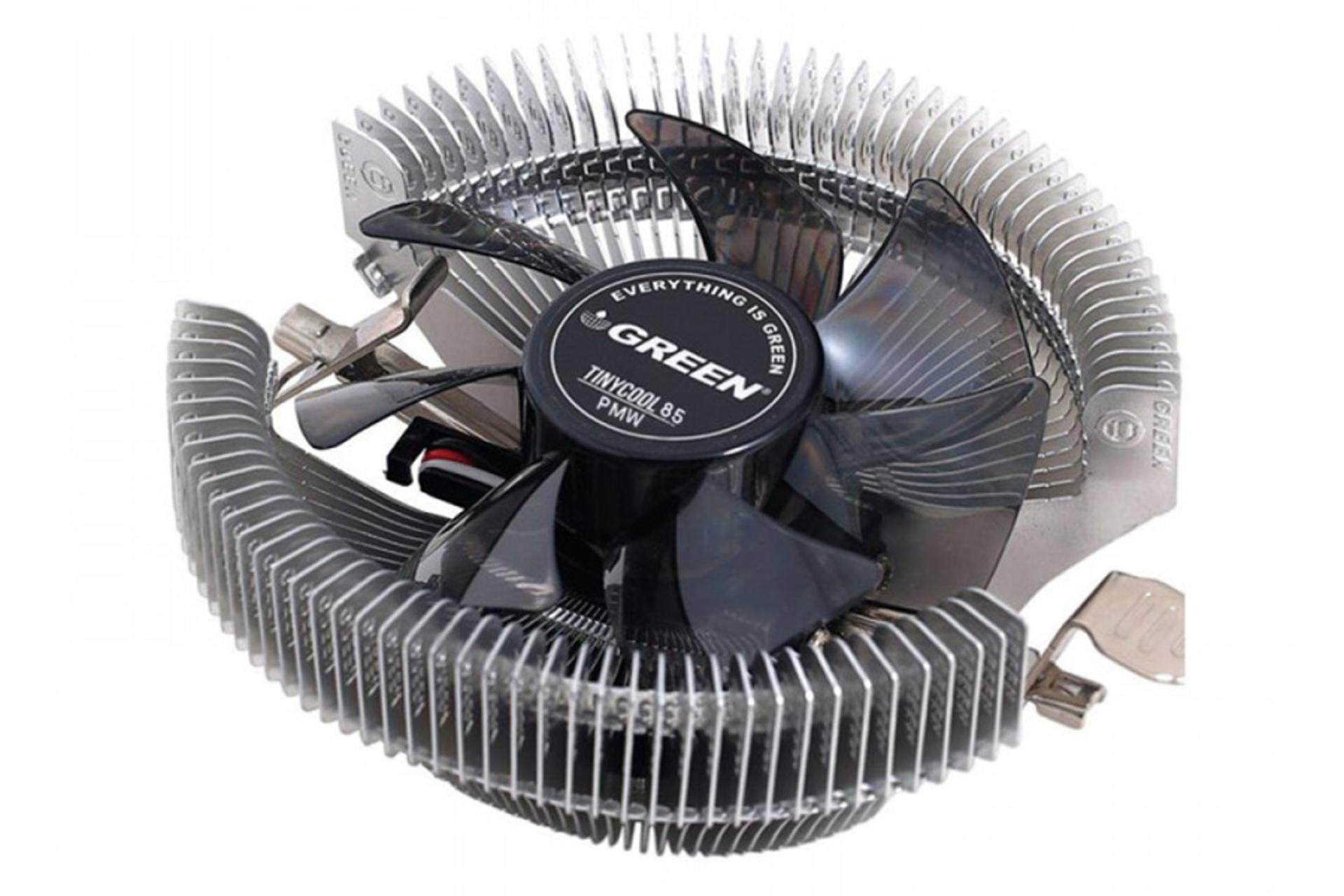 نمای بالای خنک کننده پردازنده گرین TINYCOOL 85 PMW