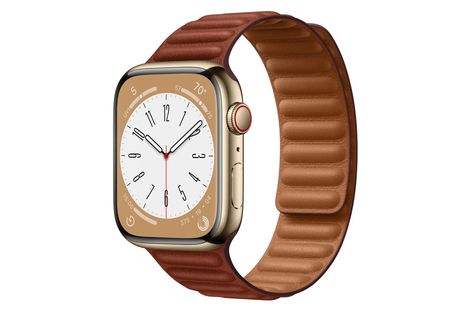 مرجع متخصصين ايران اپل واچ سري 8 استيل مدل 41 ميلي‌متري / Apple Watch Series 8 41mm Stainless Steel طلايي