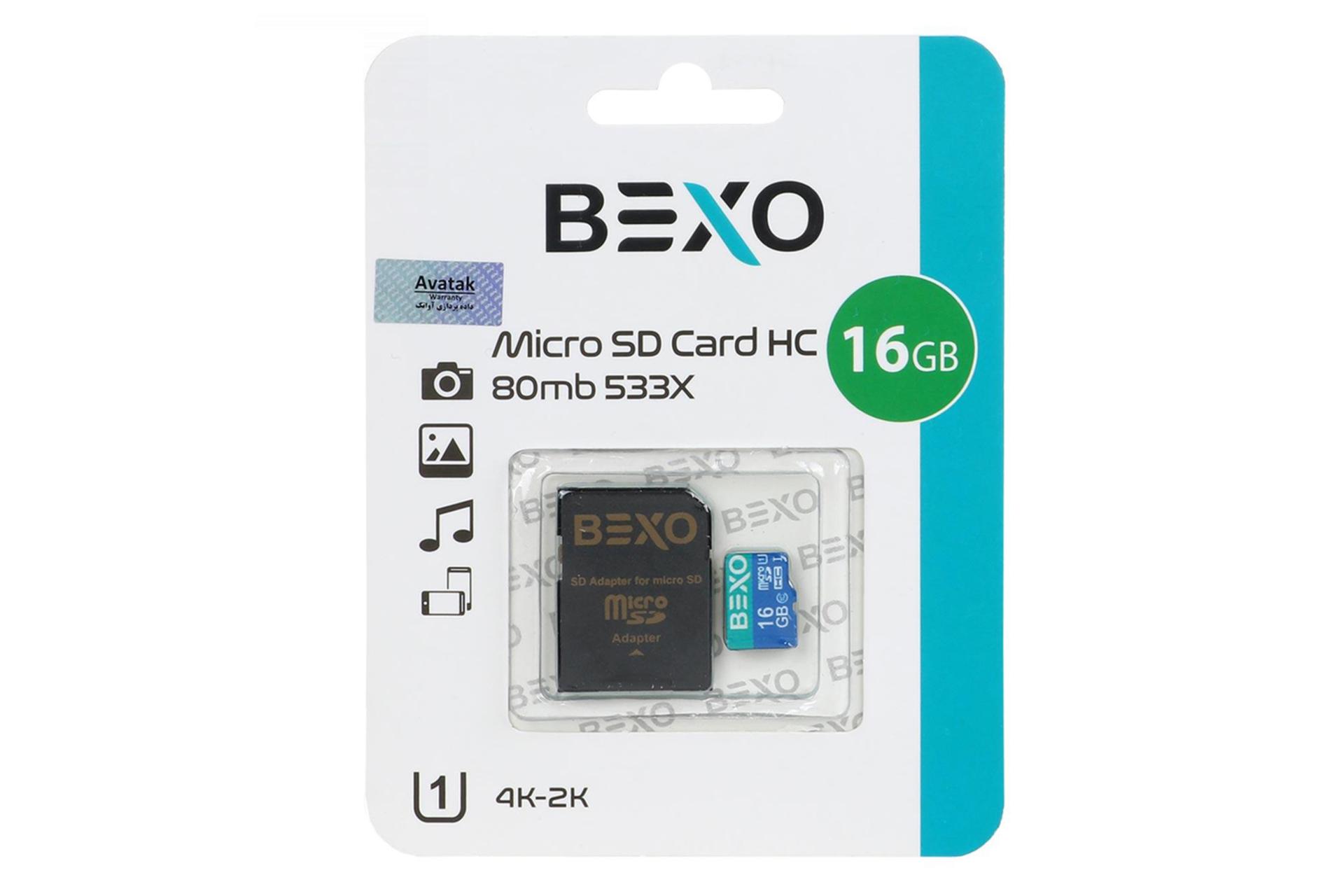 کارت حافظه بکسومن microSDHC با ظرفیت 16 گیگابایت مدل 533X