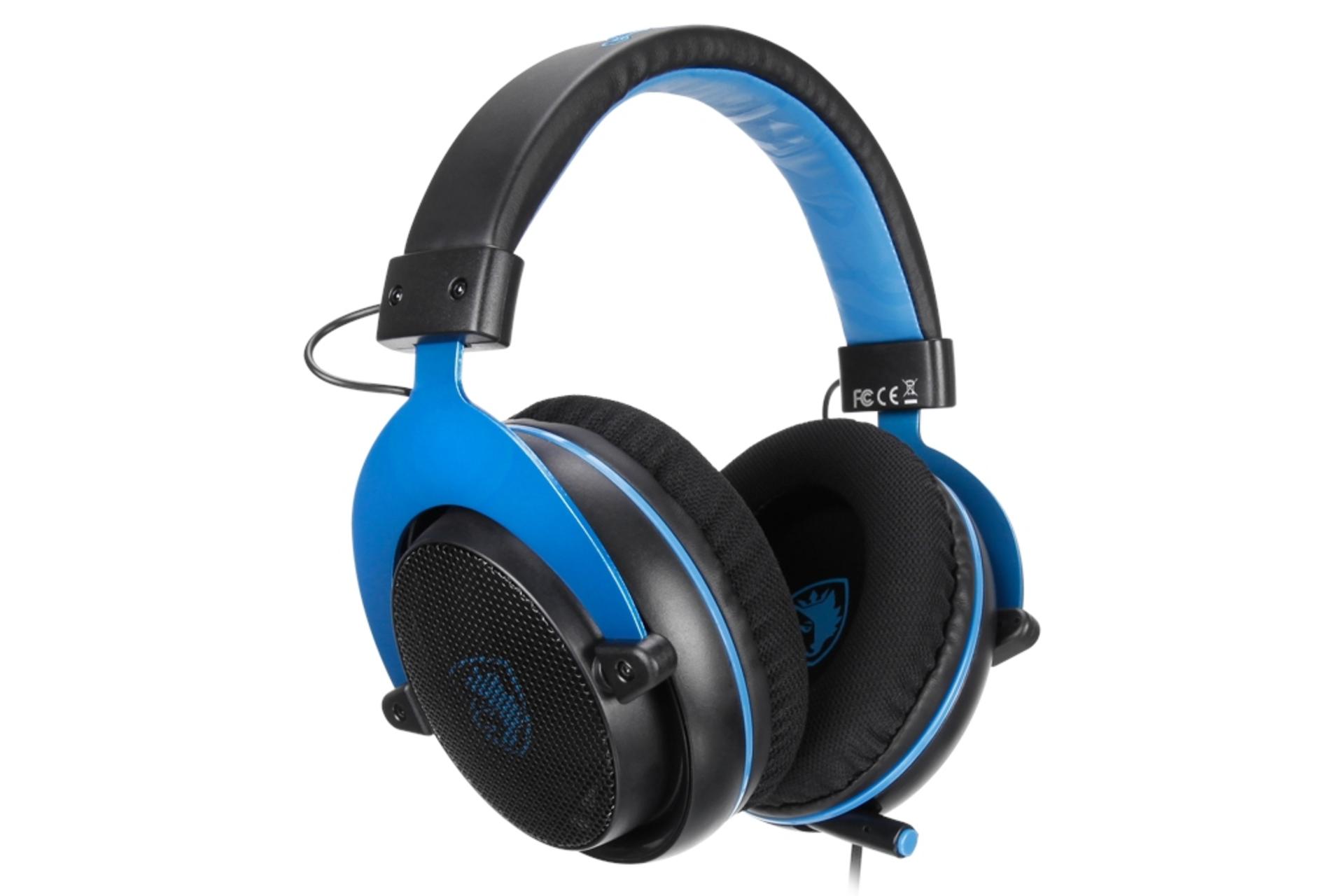 نمای راست هدست گیمینگ سادس SADES Mpower مشکی آبی