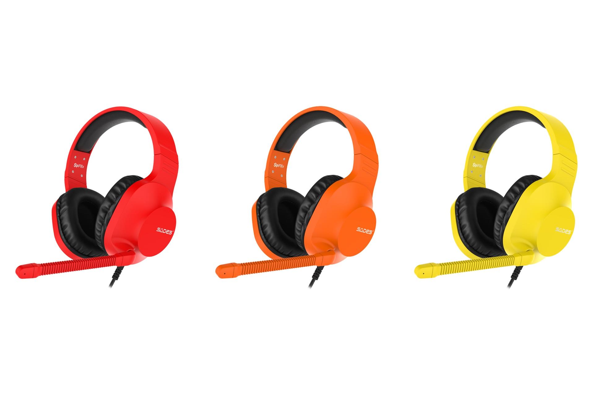 هدست گیمینگ سادس SADES Spirits قرمز نارنجی زرد