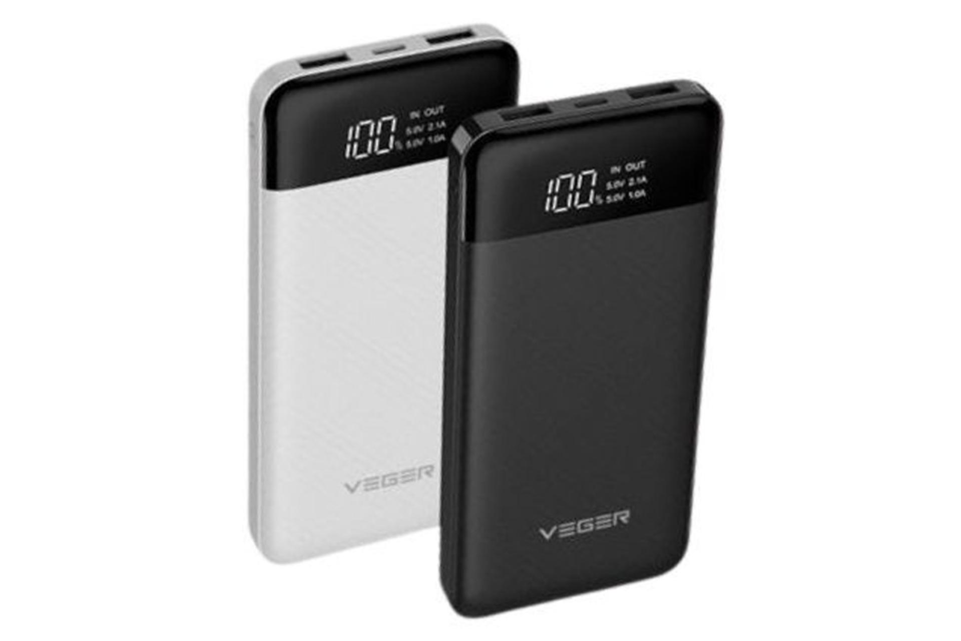 رنگبندی پاور بانک وگر VP-1087PD با ظرفیت 10000 میلی‌آمپر ساعت