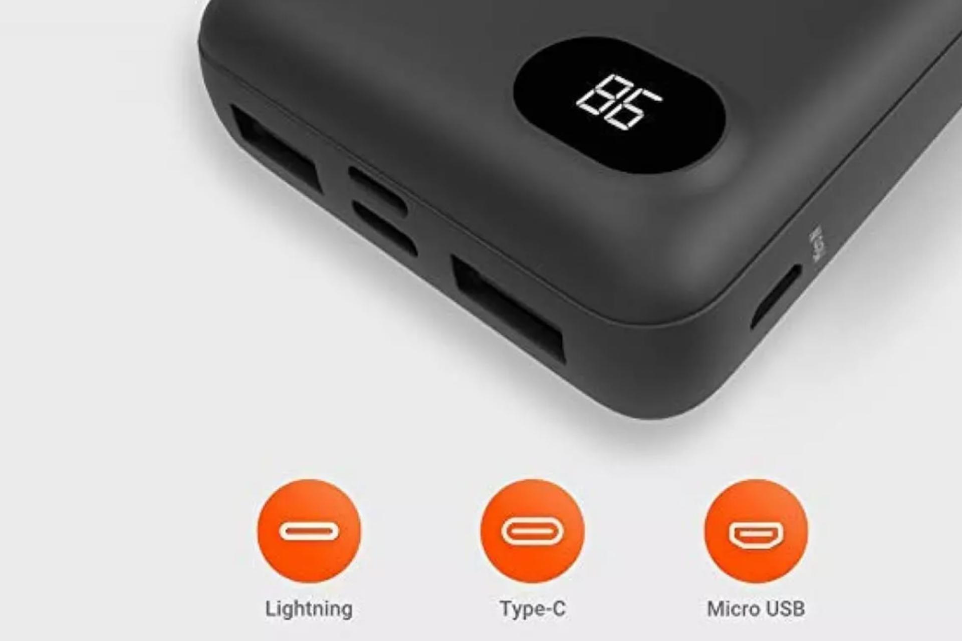 درگاه  پاور بانک پرودو Super Compact PD-PBFCH002 با ظرفیت 10000 میلی‌آمپر ساعت