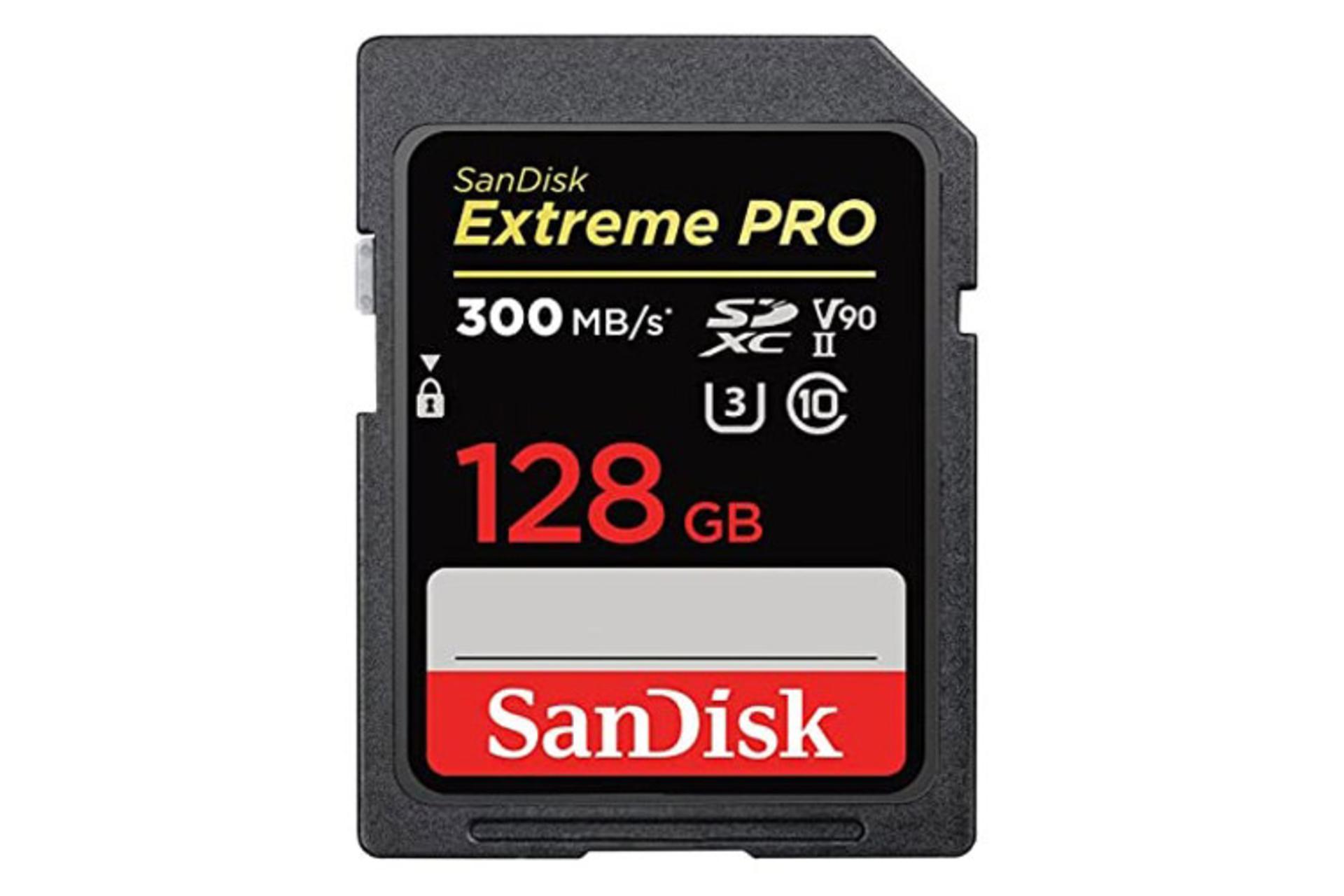 مرجع متخصصين ايران كارت حافظه سن ديسك SDXC با ظرفيت 128 گيگابايت مدل Extreme Pro V90 كلاس 10