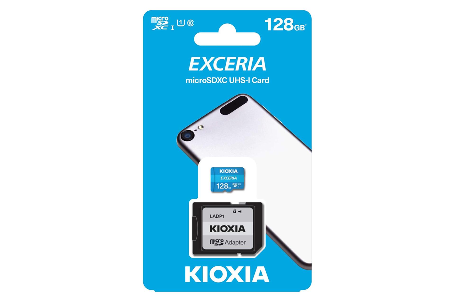 کارت حافظه کیوکسیا microSDXC با ظرفیت 128 گیگابایت مدل EXCERIA کلاس 10 با جعبه