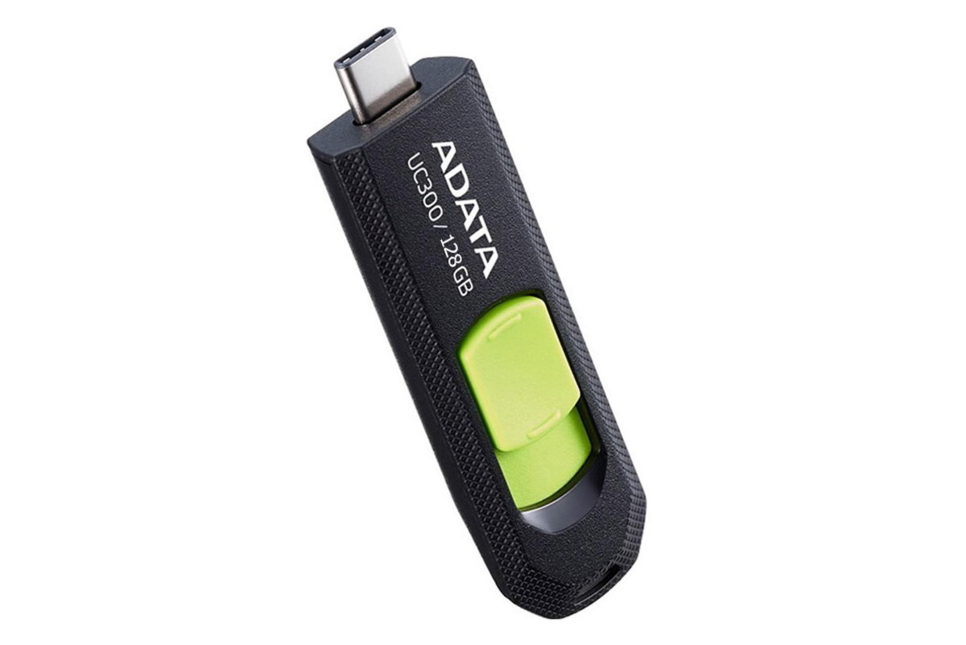 نمای جانبی فلش مموری ای دیتا مدل UC300 ظرفیت 128 گیگابایت