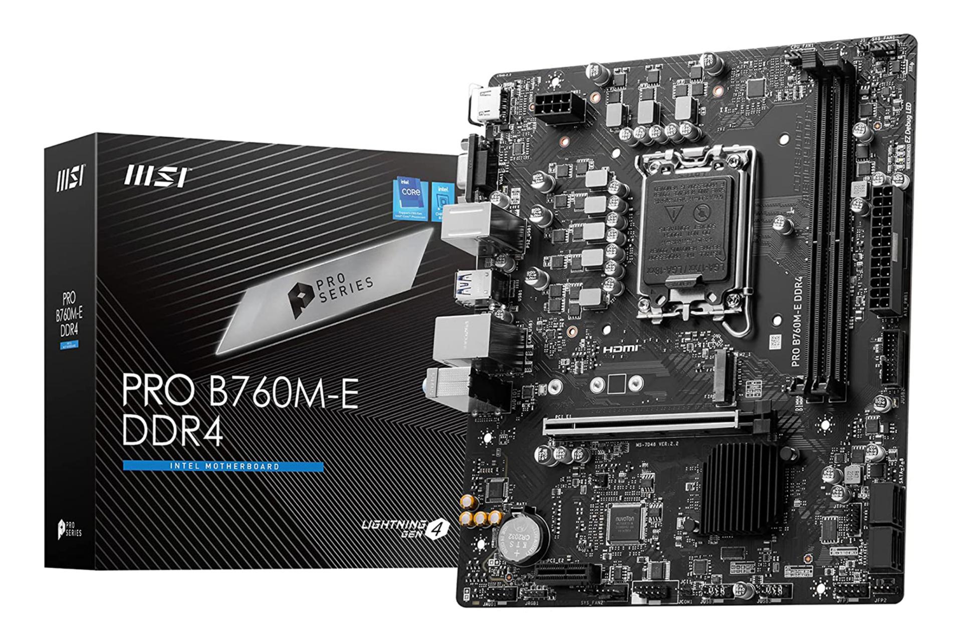 جعبه مادربرد ام اس آی MSI PRO B760M-E DDR4