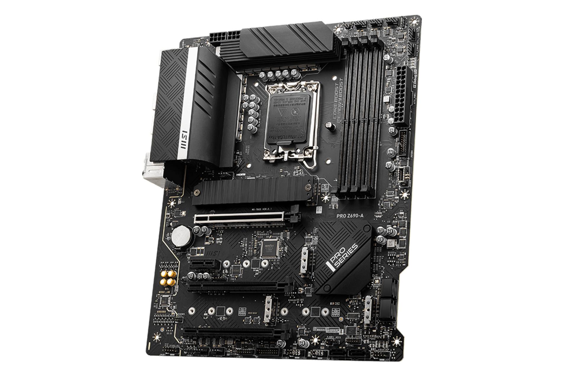 نمای کناری مادربرد ام اس آی MSI PRO Z690-A