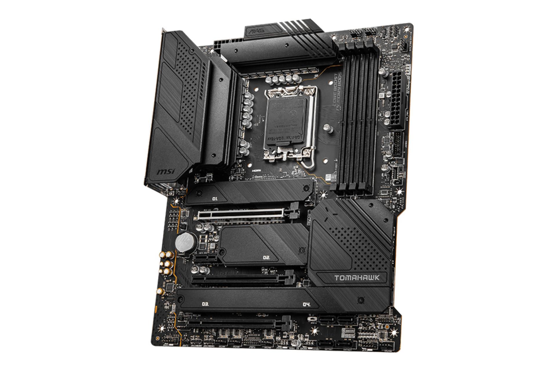 نمای کناری مادربرد ام اس آی MSI MAG Z690 TOMAHAWK WIFI