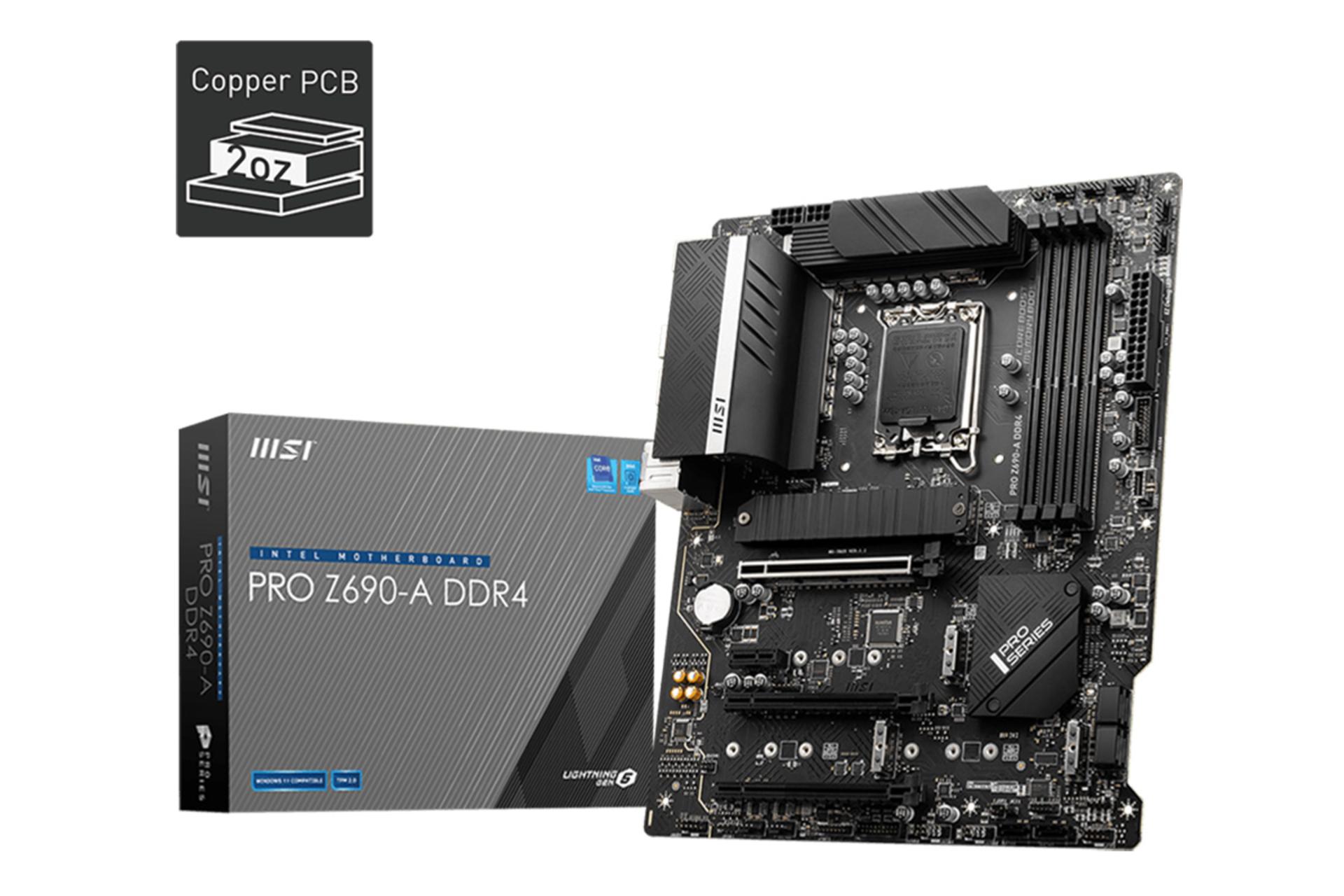 بسته‌بندی مادربرد ام اس آی MSI PRO Z690-A DDR4