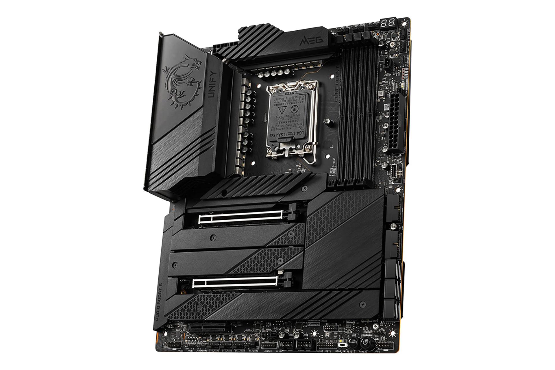 نمای کناری مادربرد ام اس آی MSI MEG Z690 UNIFY