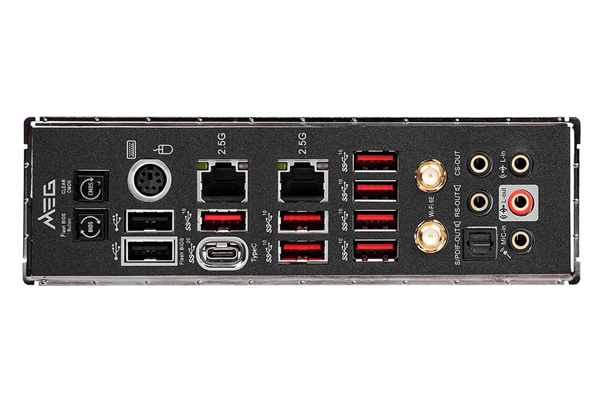 درگاه‌های مادربرد ام اس آی MSI MEG Z690 UNIFY