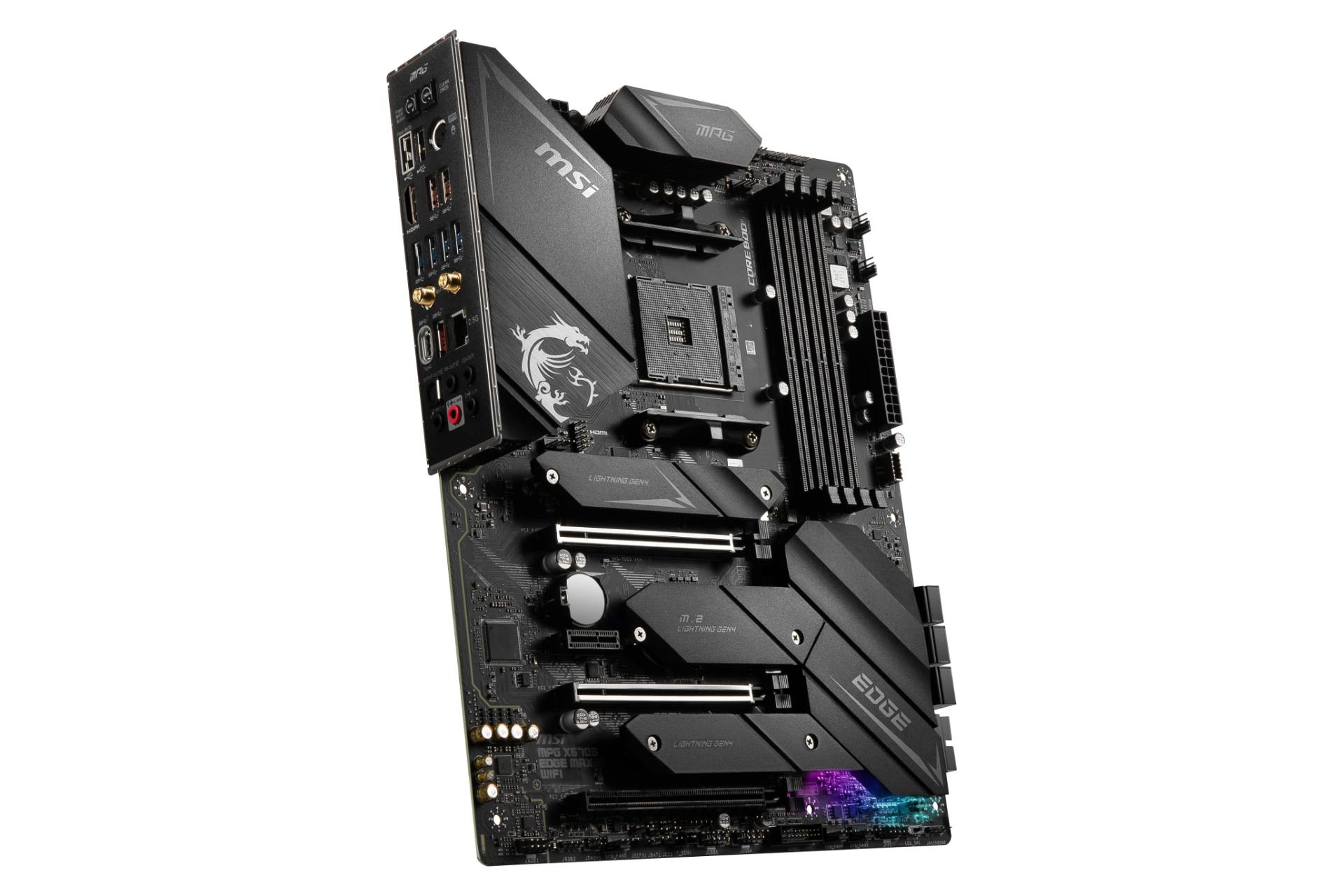 نمای چپ مادربرد ام اس آی MSI MPG X570S EDGE MAX WIFI