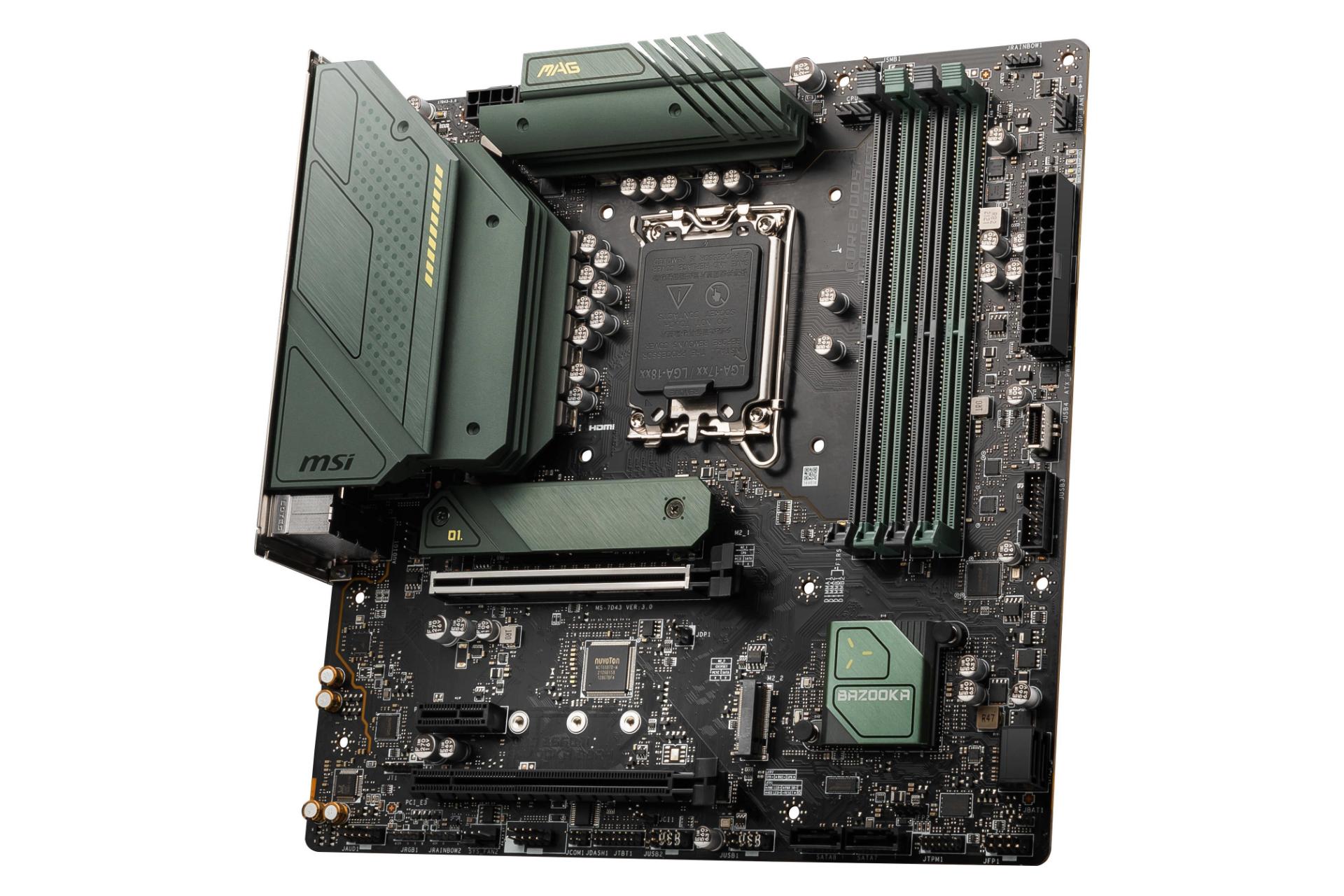 نمای راست مادربرد ام اس آی MSI MAG B660M BAZOOKA DDR4