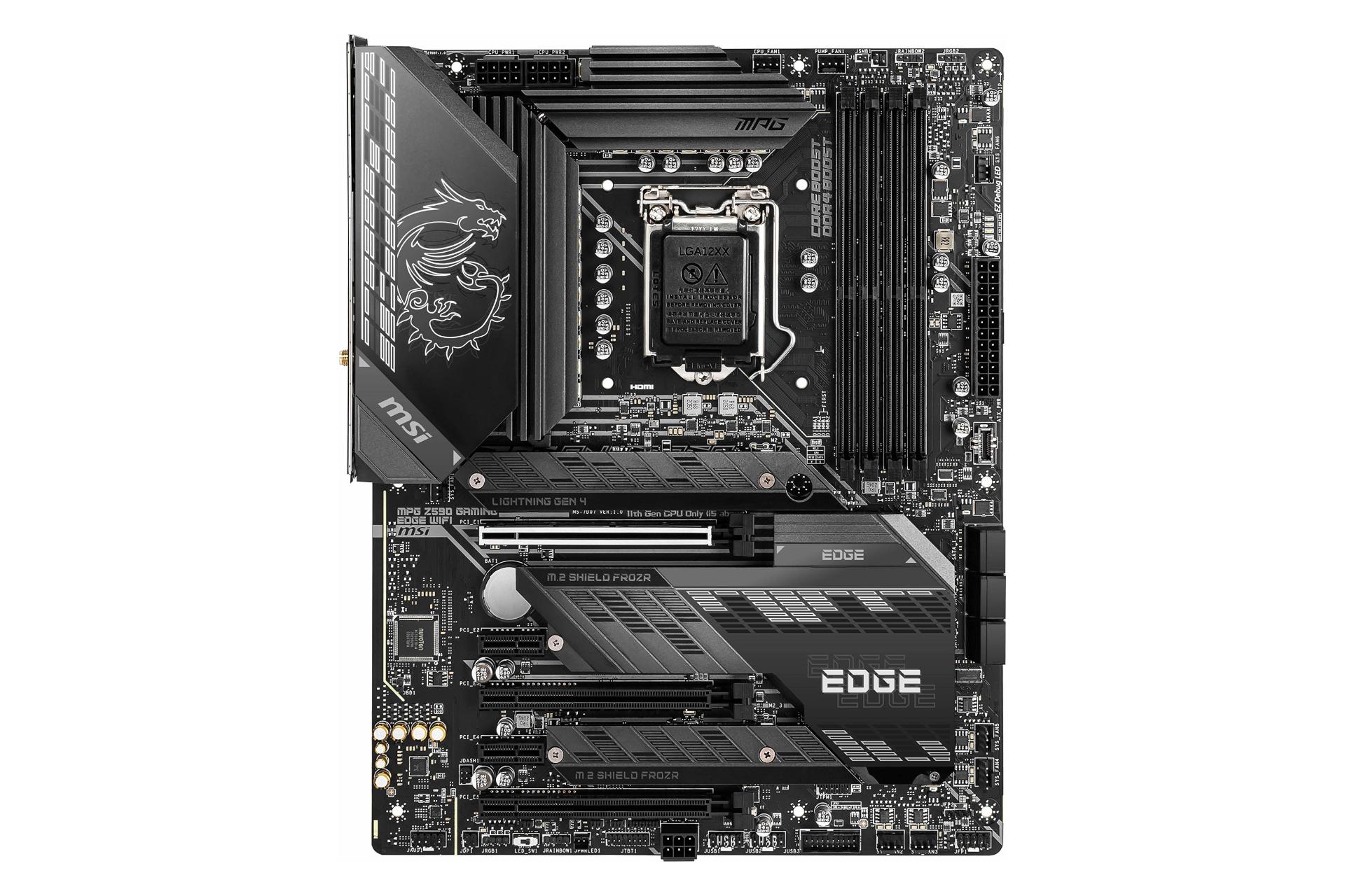 نورپردازی خاموش مادربرد ام اس آی MSI MPG Z590 GAMING EDGE WIFI