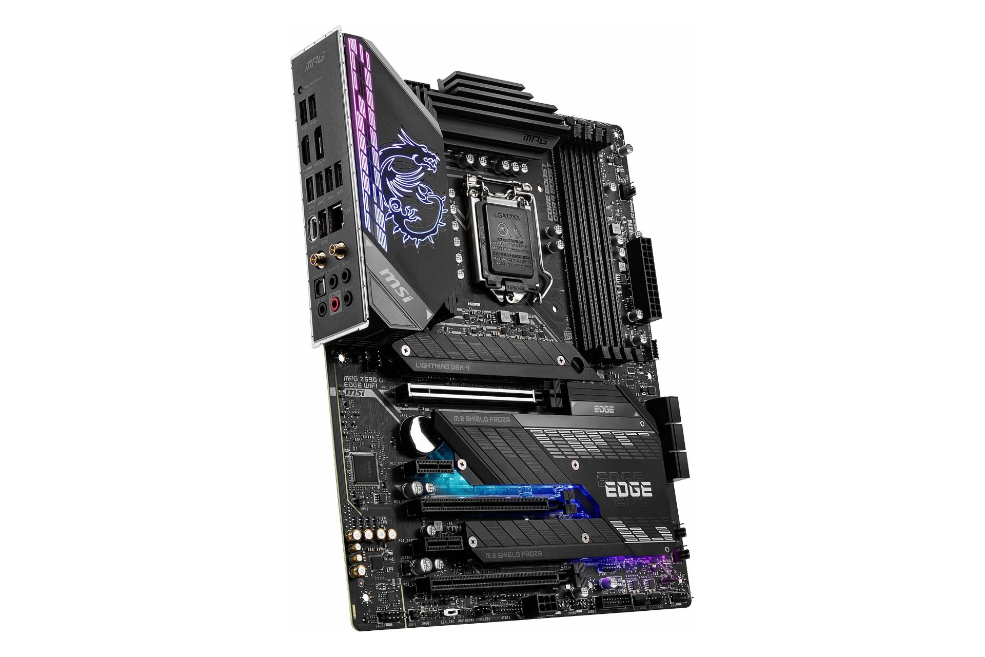 نمای چپ مادربرد ام اس آی MSI MPG Z590 GAMING EDGE WIFI