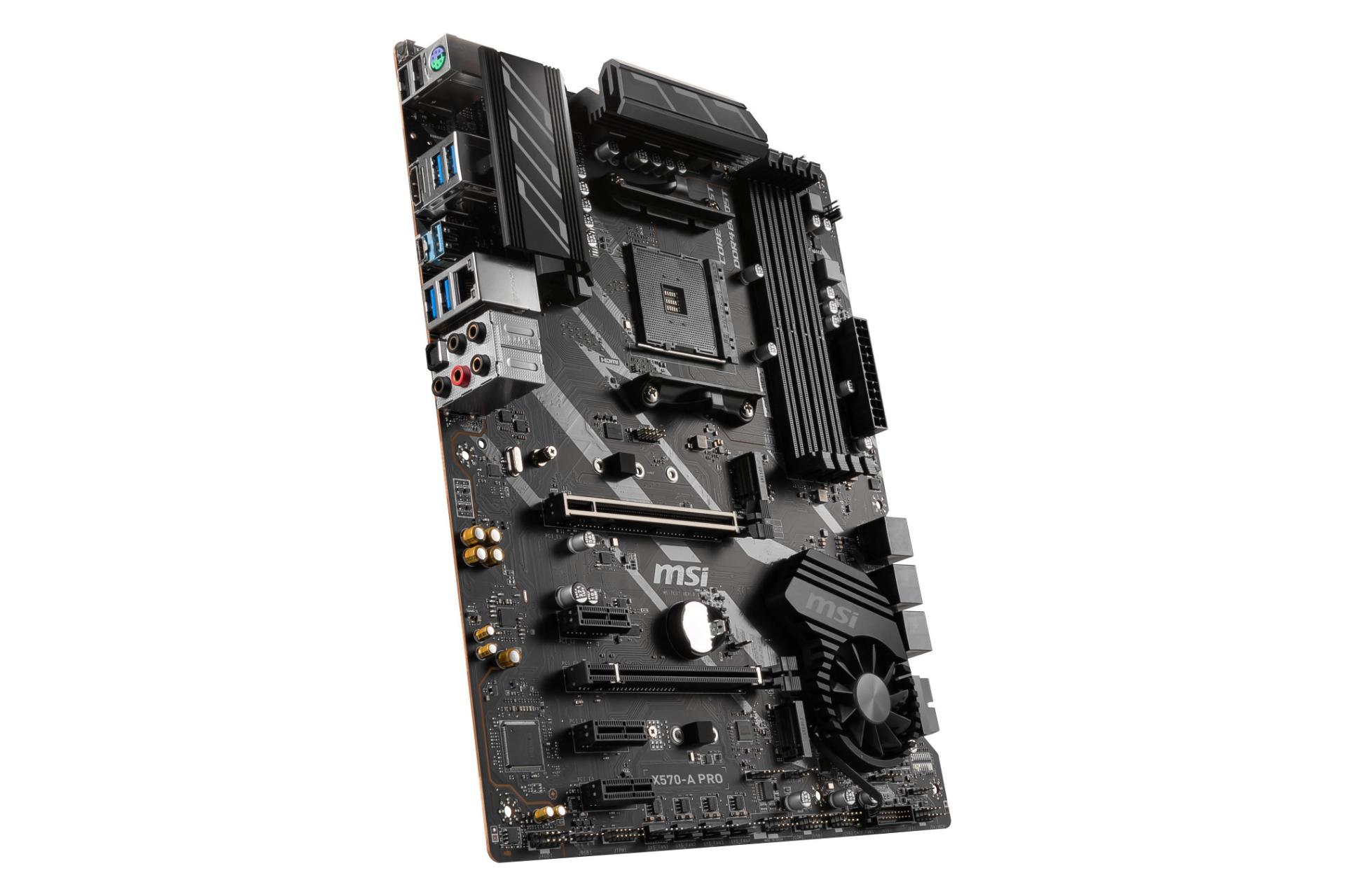 نمای چپ مادربرد ام اس آی MSI X570-A PRO