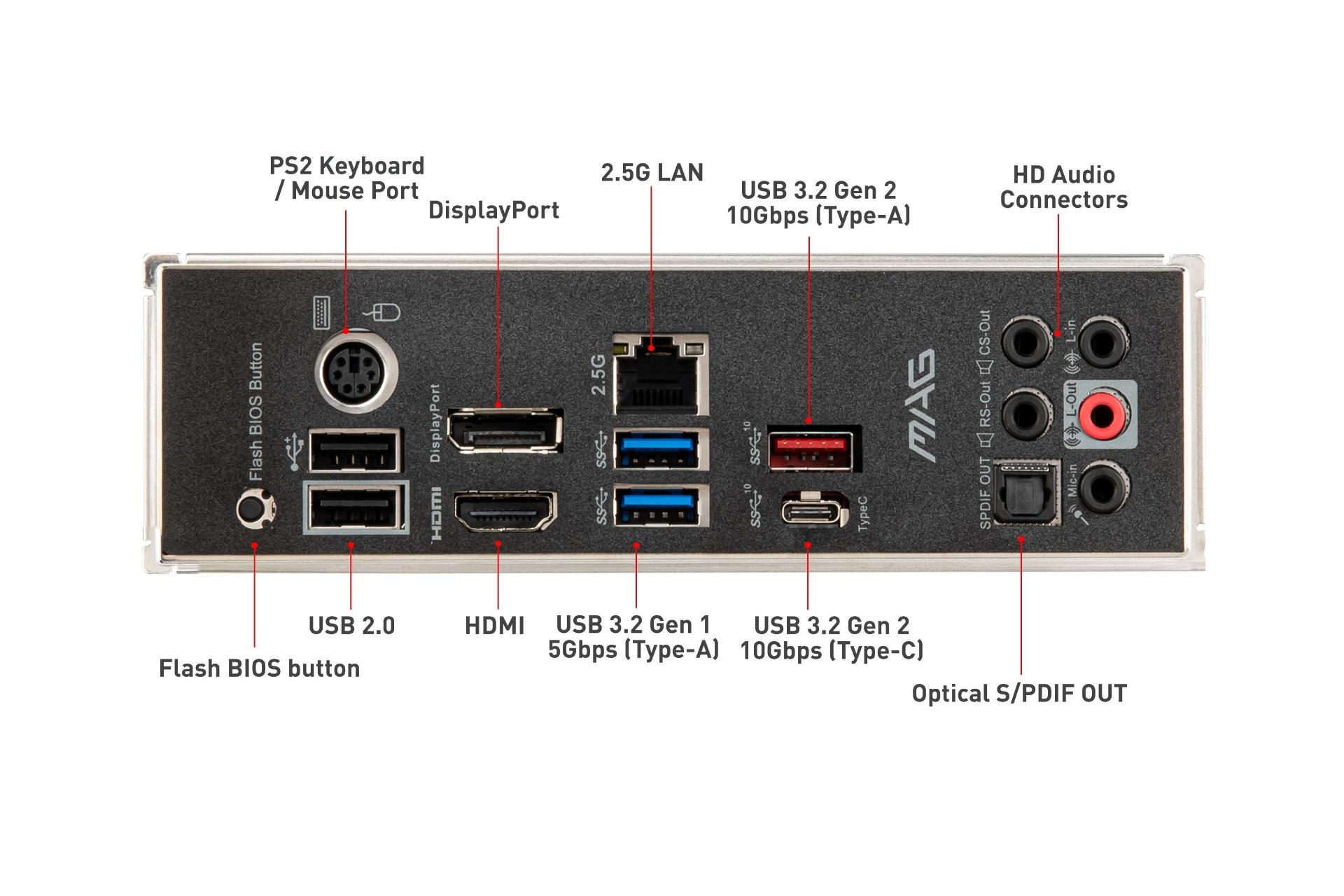 اتصالات مادربرد ام اس آی MSI MAG B550 TORPEDO